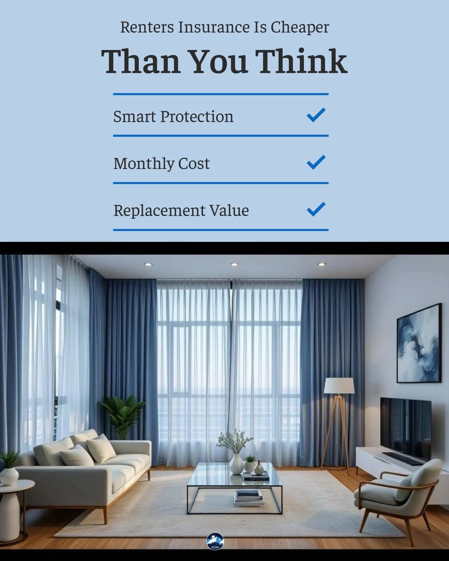 Imagine paying just $15/month for renters insurance, while the cost to replace your belongings can easily exceed $5,000. 🏠💰 

This small monthly investment protects you from unexpected losses, giving you peace of mind that your possessions are cove