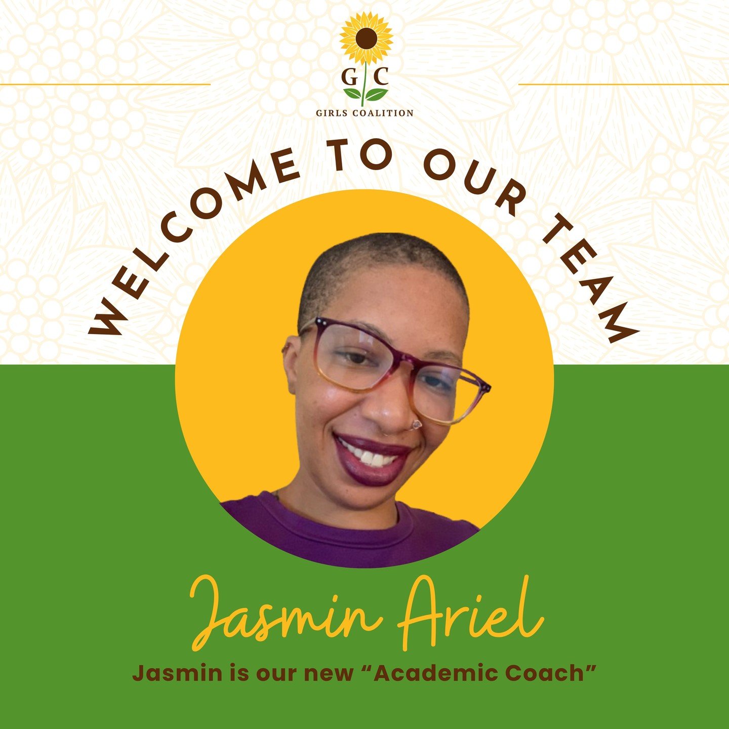 🌻 Welcome to the Team, Jasmin! 🌻

TCGC is excited to welcome Jasmin as our new Academic Coach! 

She brings passion, dedication, and a genuine commitment to empowering our girls academically and helping them reach their fullest potential. We&rsquo;