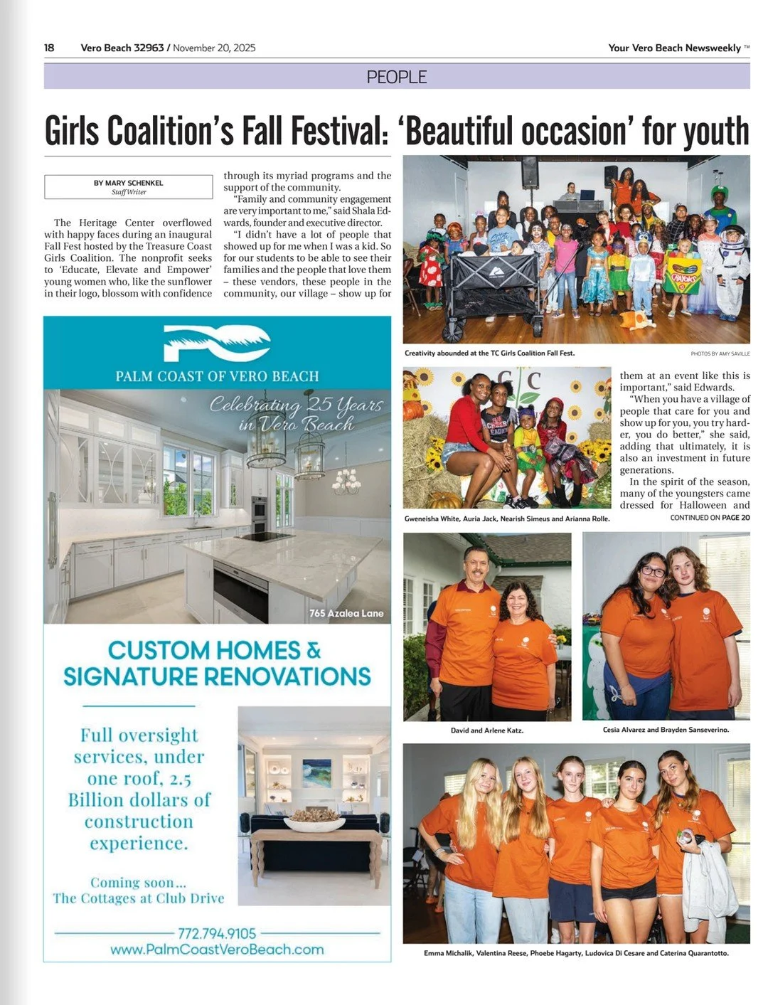 🌻 Thank You, Vero Beach 32963! 🌻

Treasure Coast Girls Coalition would like to extend a heartfelt thank you to Vero Beach 32963 Newsweekly for featuring us this week and for writing such a wonderful article about our Family Fun Fest!

Your support 