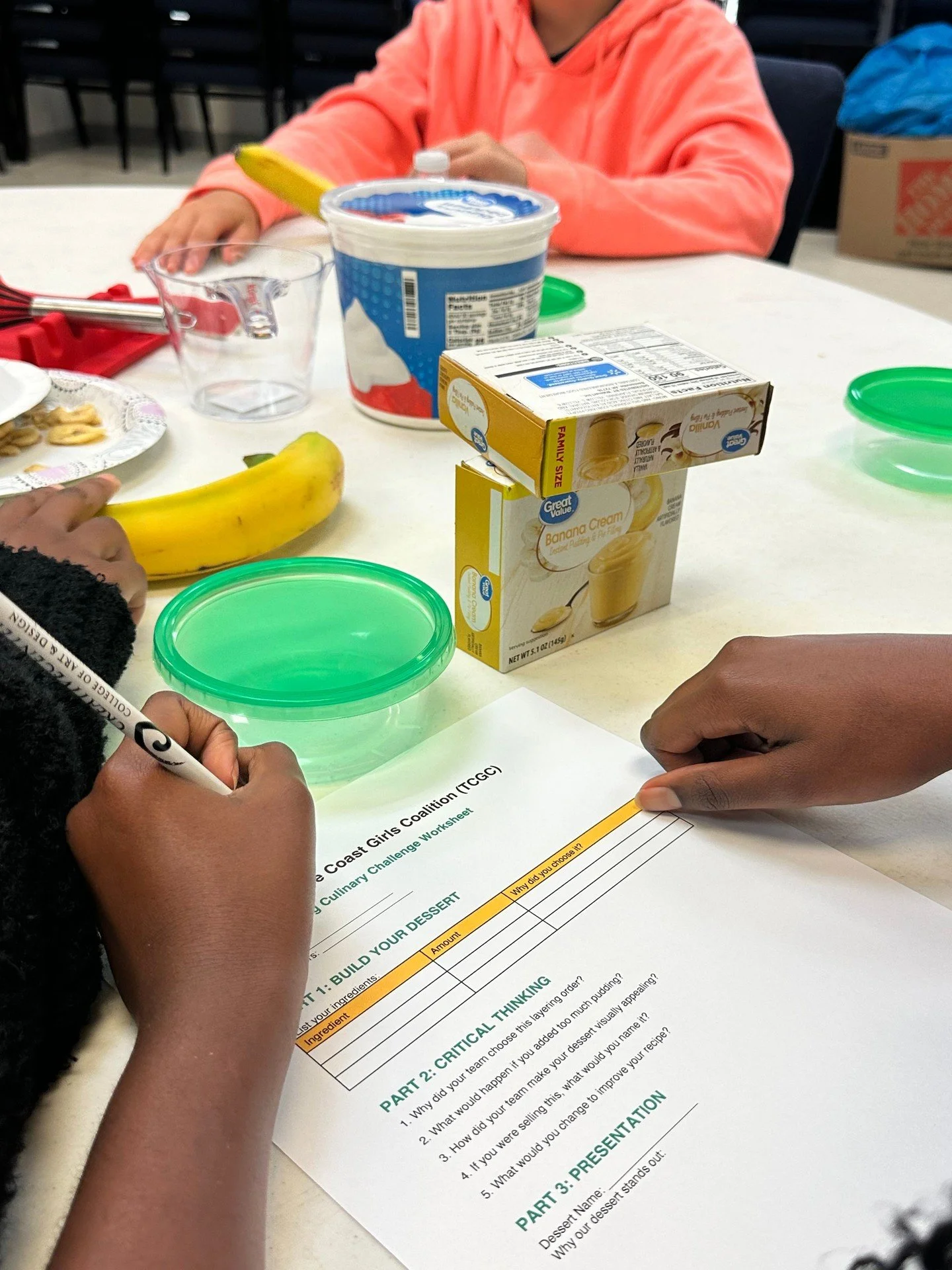 🍌👩🏽&zwj;🍳 Sweet treats + smart minds = a perfect session! 💡✨

This month in our culinary activity, the girls whipped up delicious banana pudding cups 😍🍨

BUT, it wasn&rsquo;t just about having fun in the kitchen!

At TCGC, every session is an 