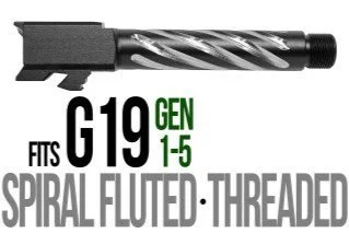 Two Tone Spiral Fluted Threaded Compact Barrel