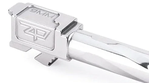 Zaffiri Precision Thick Spiral-Fluted, Polished, Stainless Steel Barrel - G19 G1-5 and G17 G5 Compatible
