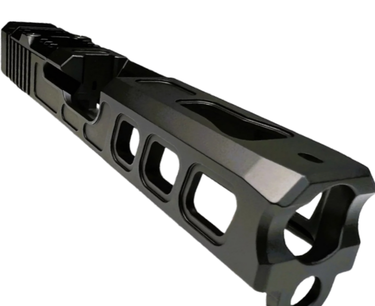 "ODEN" Multi-Windowed Compact 9mm Slide, by Leo Precision