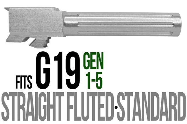 Raw Stainless Steel Straight-Fluted Compact Barrel