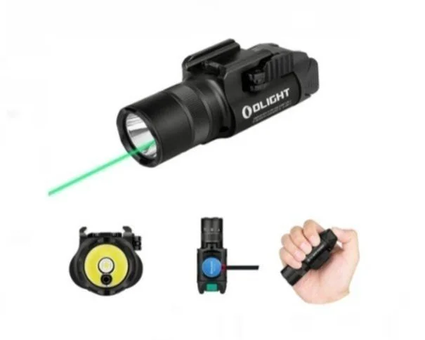 Olight Baldr Pro R - Rechargeable 1,350 Max Lumen with a Green Beam