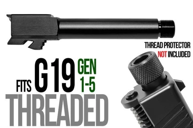 Black Threaded Standard Compact Gen 1-5 Barrel