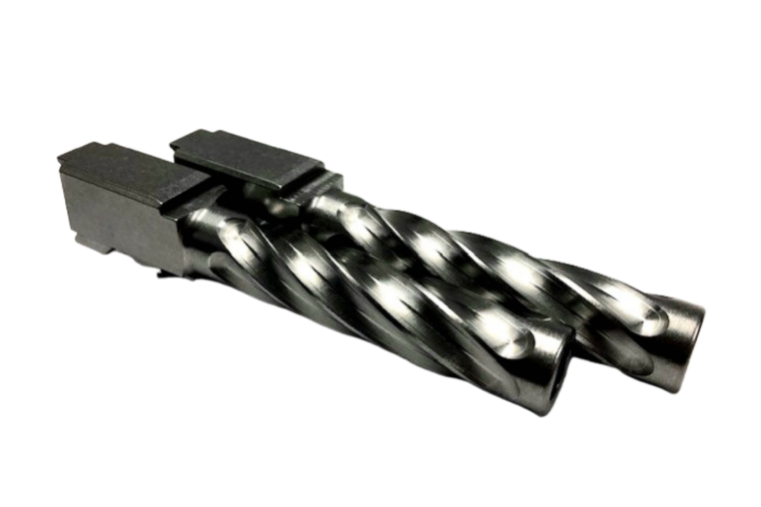 Chunky Spiral Fluted Naked Stainless Compact Barrel