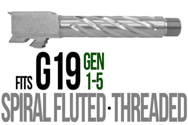 Spiral-Fluted Threaded Compact Stainless Steel Barrel