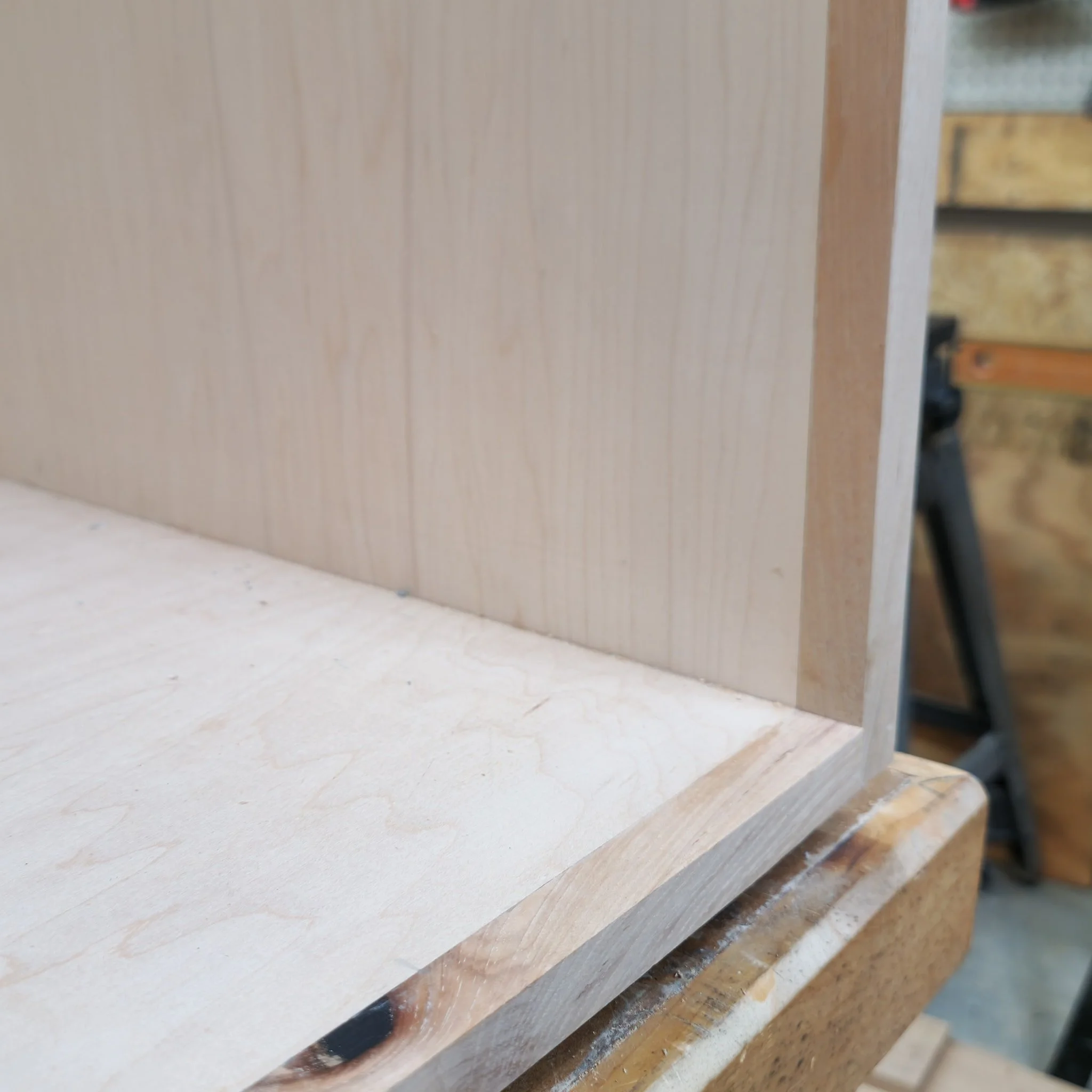 Finished milling all the hickory and made some face frames for the base cabinets on this kitchen pantry cabinet build I'm working on.  Went with a minimal face frame for these.  These are going to have full overlay drawers and I wanted to maximize sp