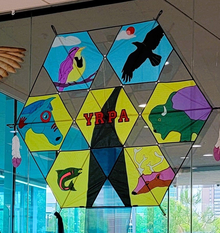 Mitch Cordover Chesterfield, Missouri “We Are Still Here”
Mitch designed a seven sisters kite showing wildlife and birds that live in the YRPA system currently and also in the past when all the YRPA land was occupied by the Crow Nation. He copied