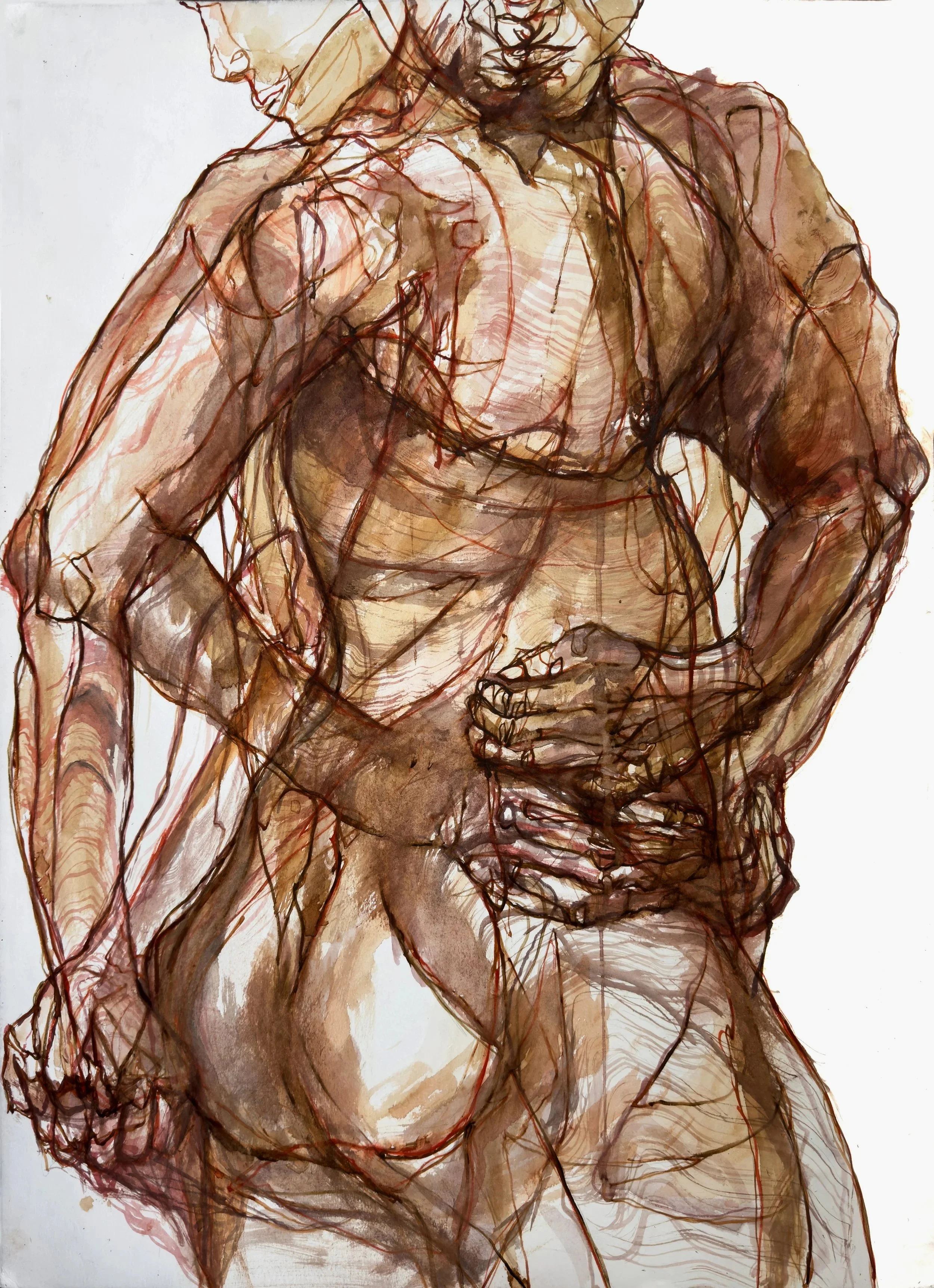 2017 
Layered Study. 
22"x30" 
Watercolor on Paper. 