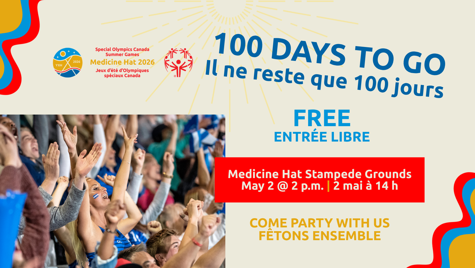 Community invited to 100-day party for Special Olympics Canada Summer Games in Medicine Hat