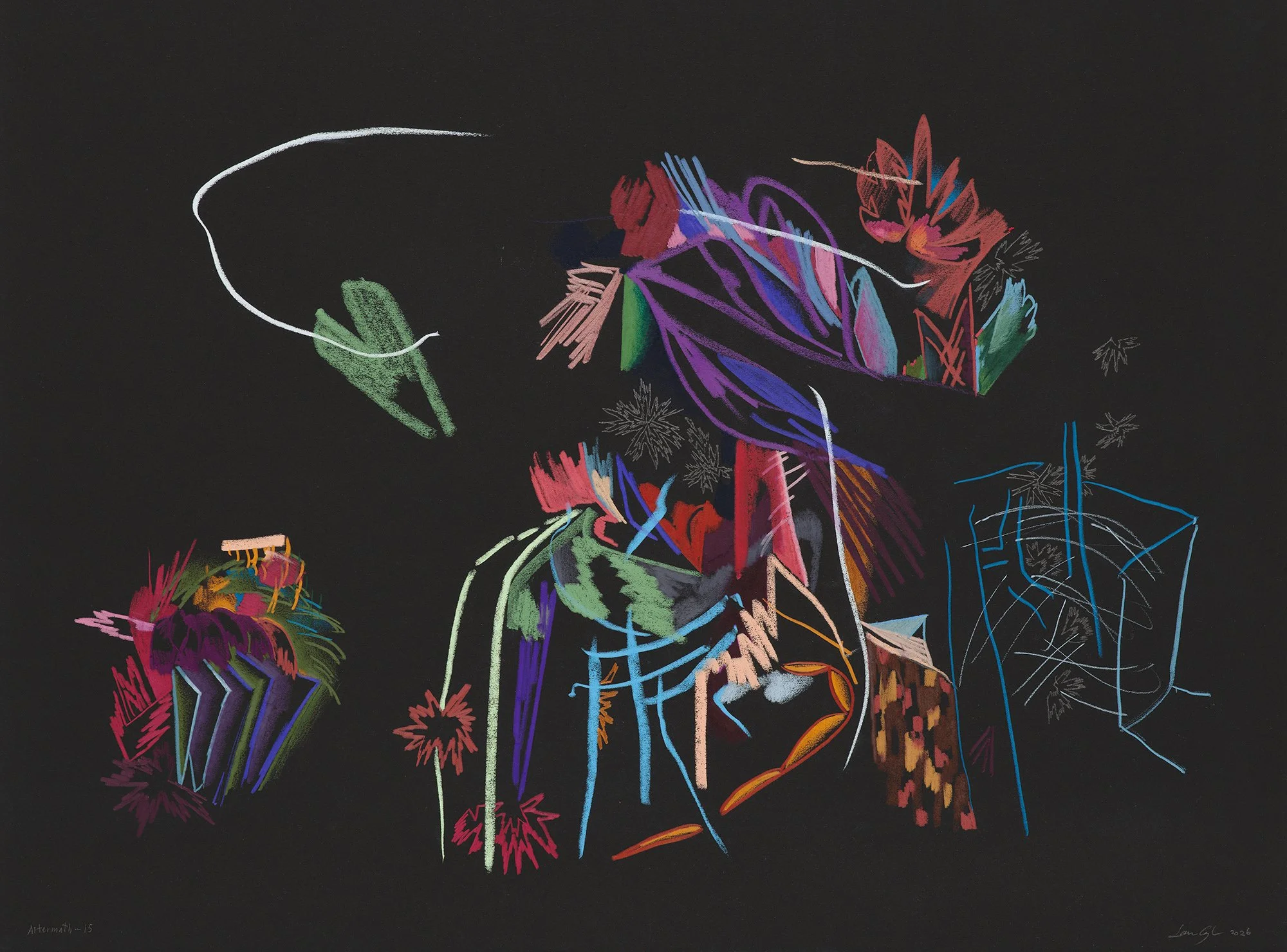 "Aftermath 15" Mixed media, by Laura Corsiglia