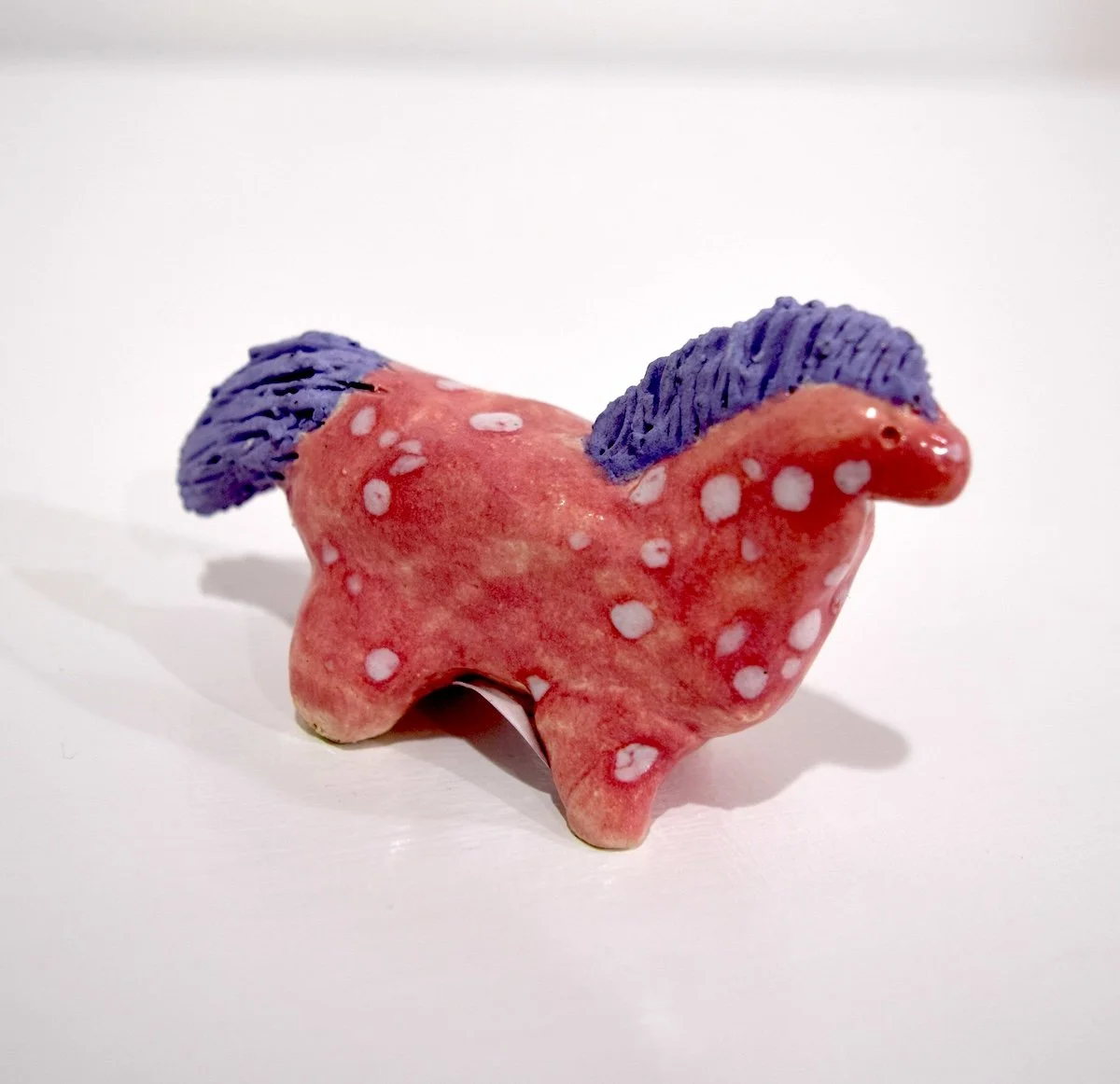 "Sakura Speckle the Pink Horse" Cermic by Normal Guy Ted