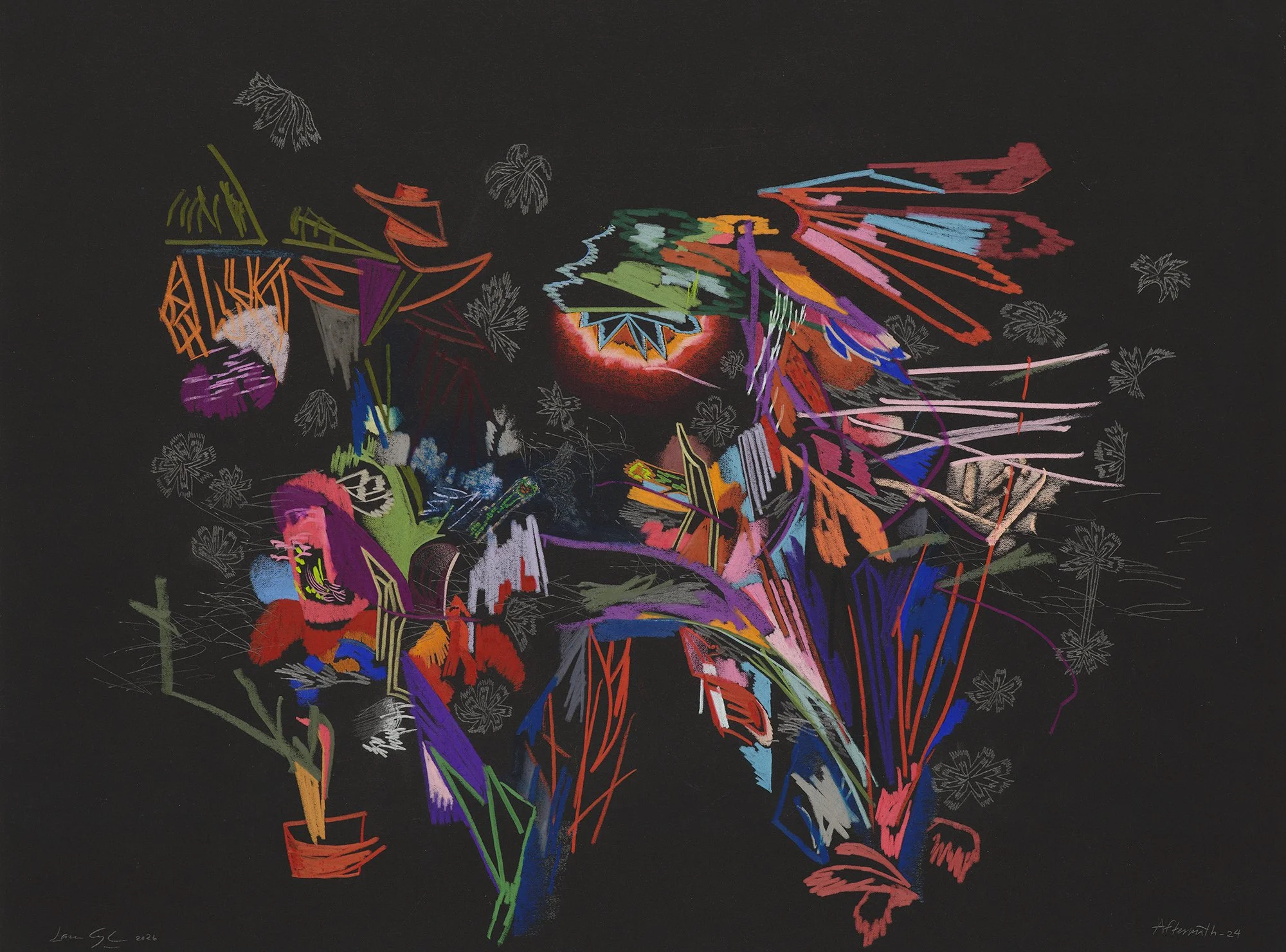 "Aftermath 24" Mixed media, by Laura Corsiglia