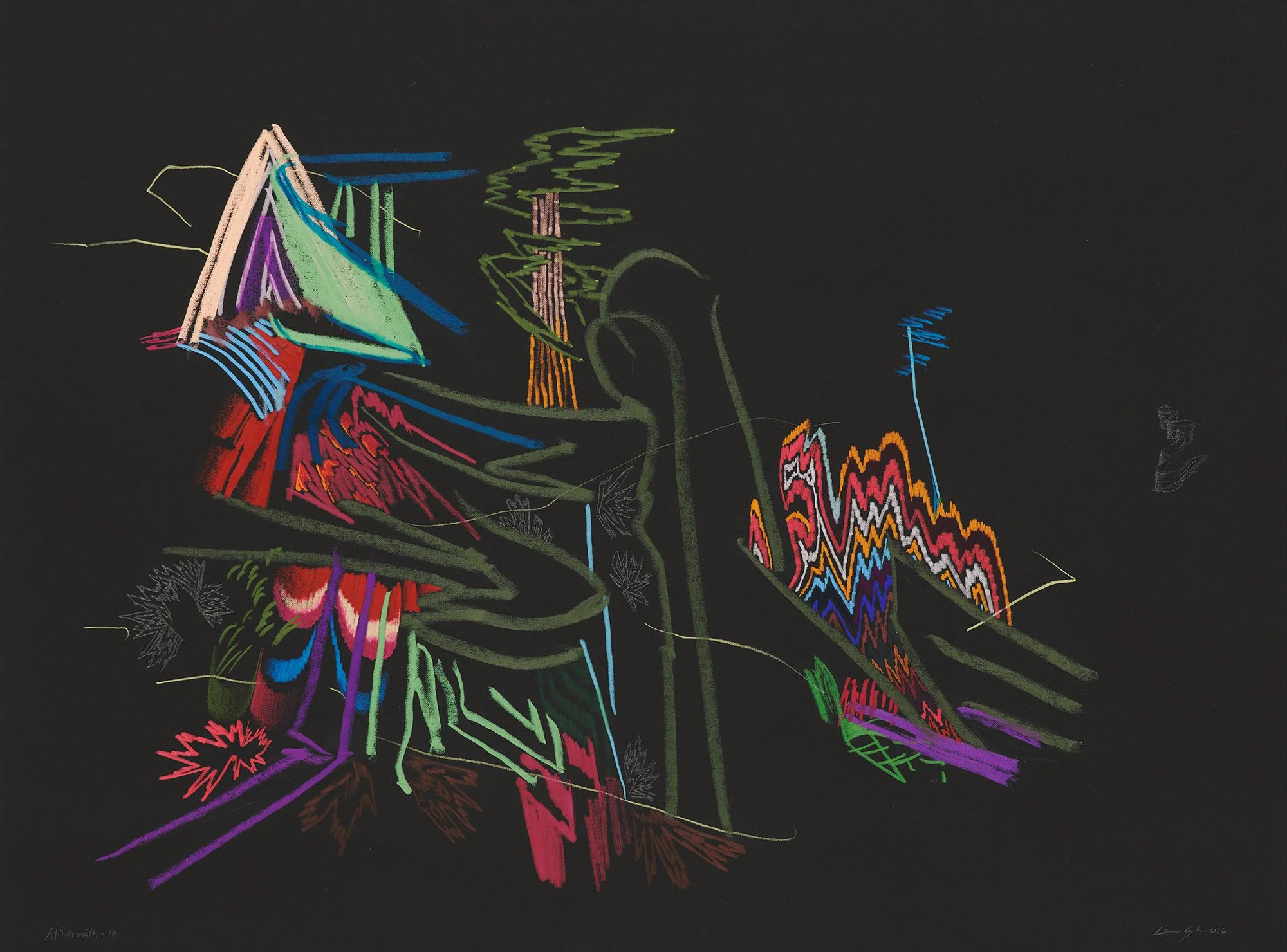 "Aftermath 16" Mixed media, by Laura Corsiglia