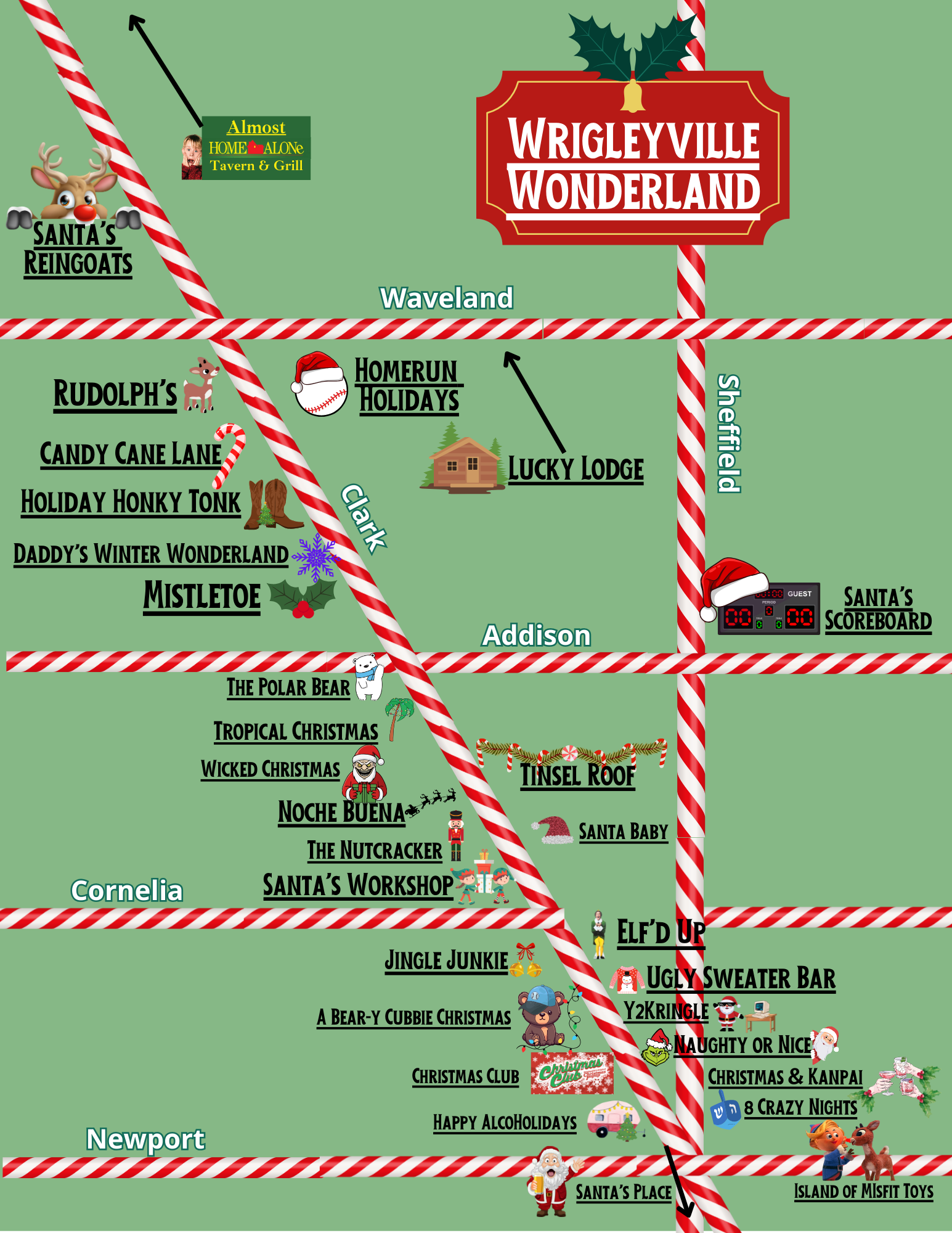 Unofficial Wrigleyville Wonderland Map