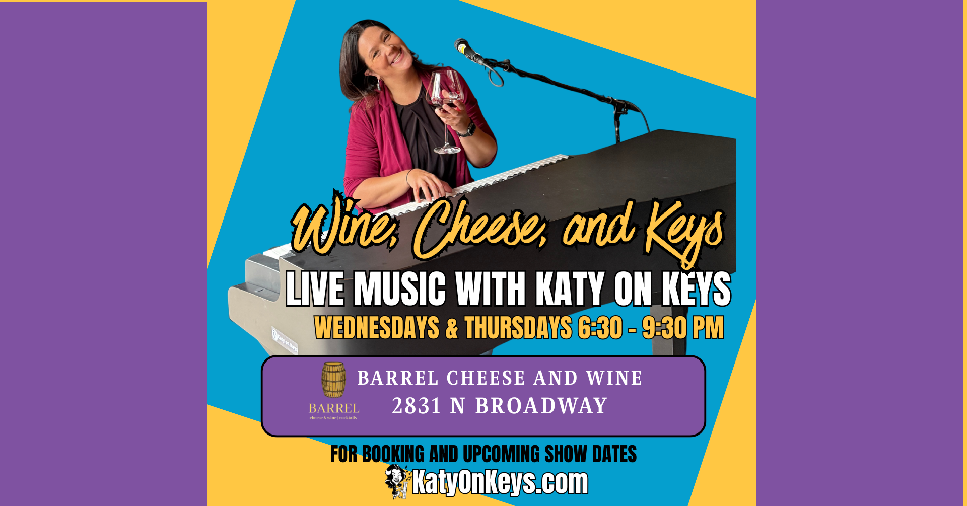 Katy on Keys at Barrel Cheese and Wine 6:30 PM