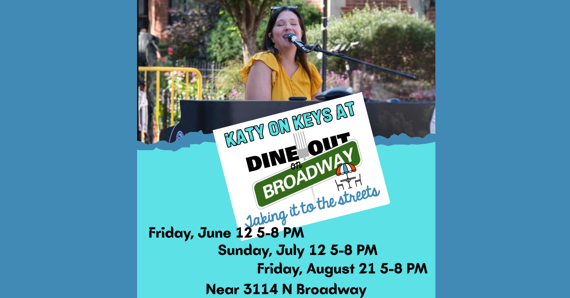 Katy on Keys at Dine Out on Broadway 5-8 PM