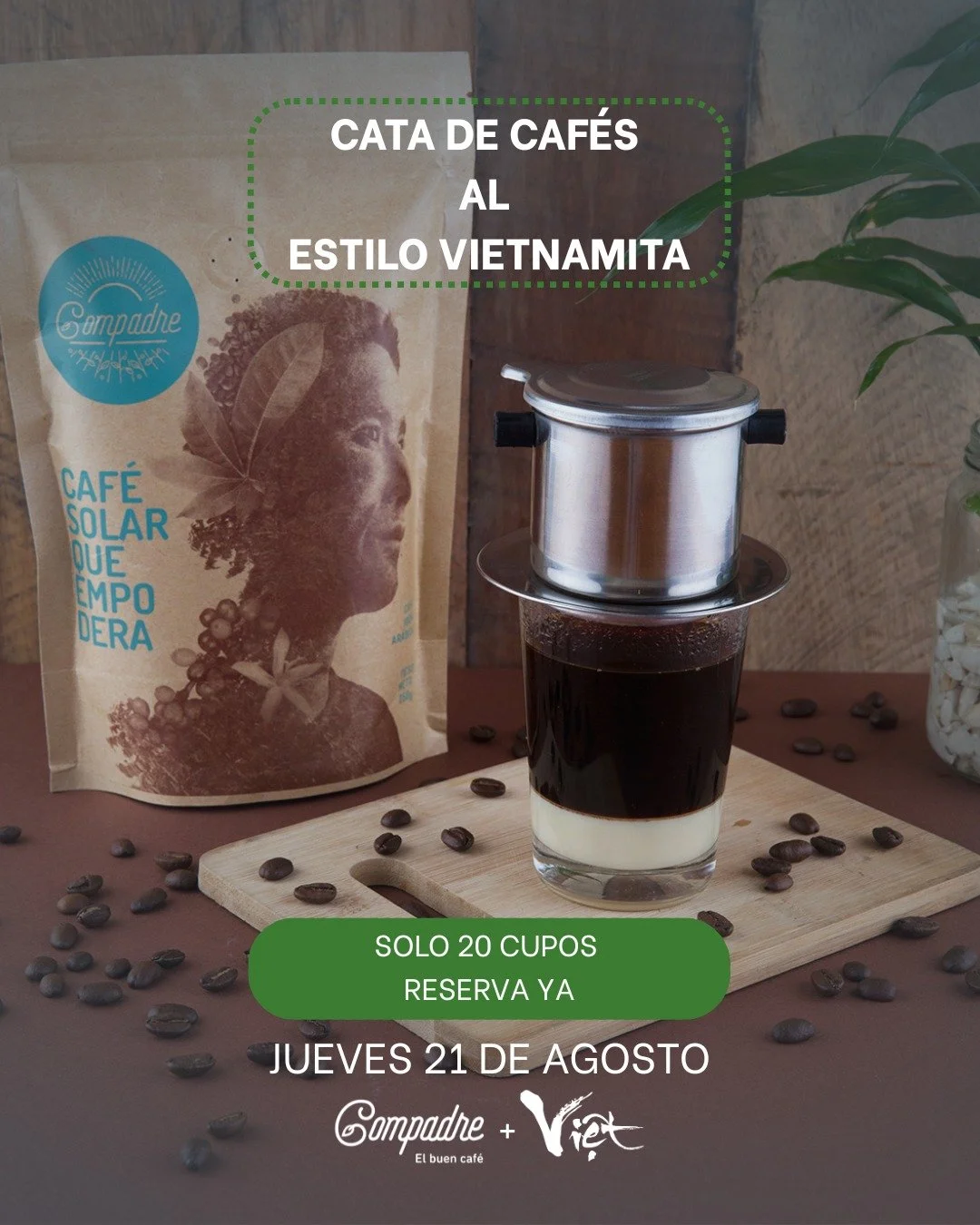 &iquest;Listo para una pausa que te reinicie la semana? Te invitamos a nuestro Taller Gratuito de Introducci&oacute;n a la Cata de Caf&eacute;, de la mano de nuestros amigos de @cafe.compadre 

Aprender&aacute;s a conectar con el caf&eacute; de una f