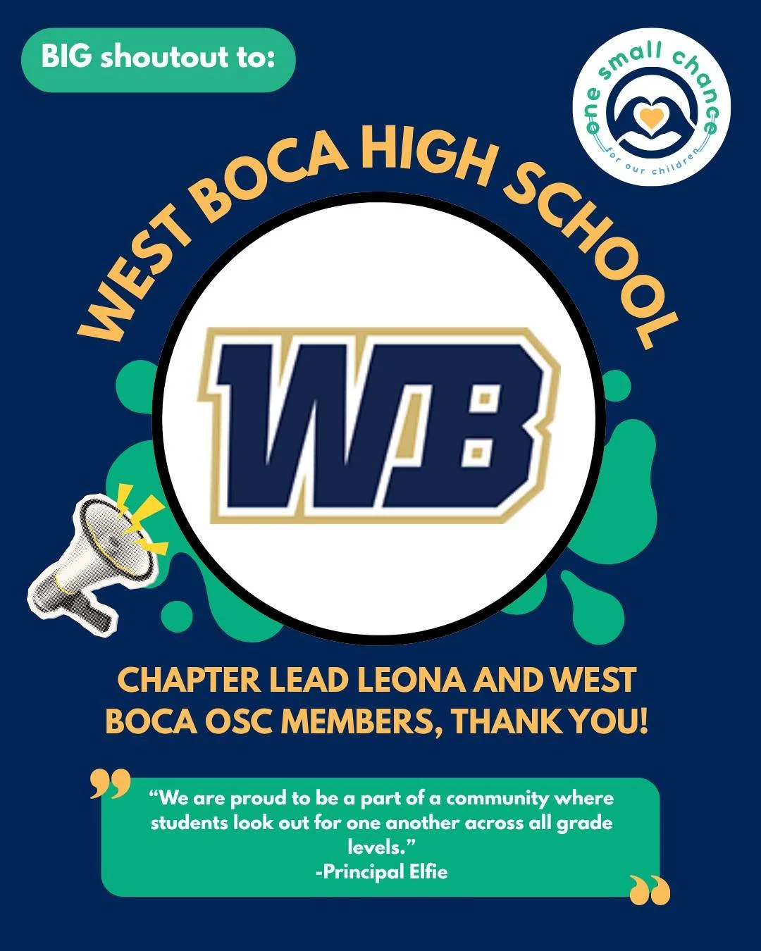 We are so thankful for everything our West Boca chapter has done and their wonderful chapter lead Leona. We see you, appreciate you, and applaud you for all you've done!

Keep up the good work 💚