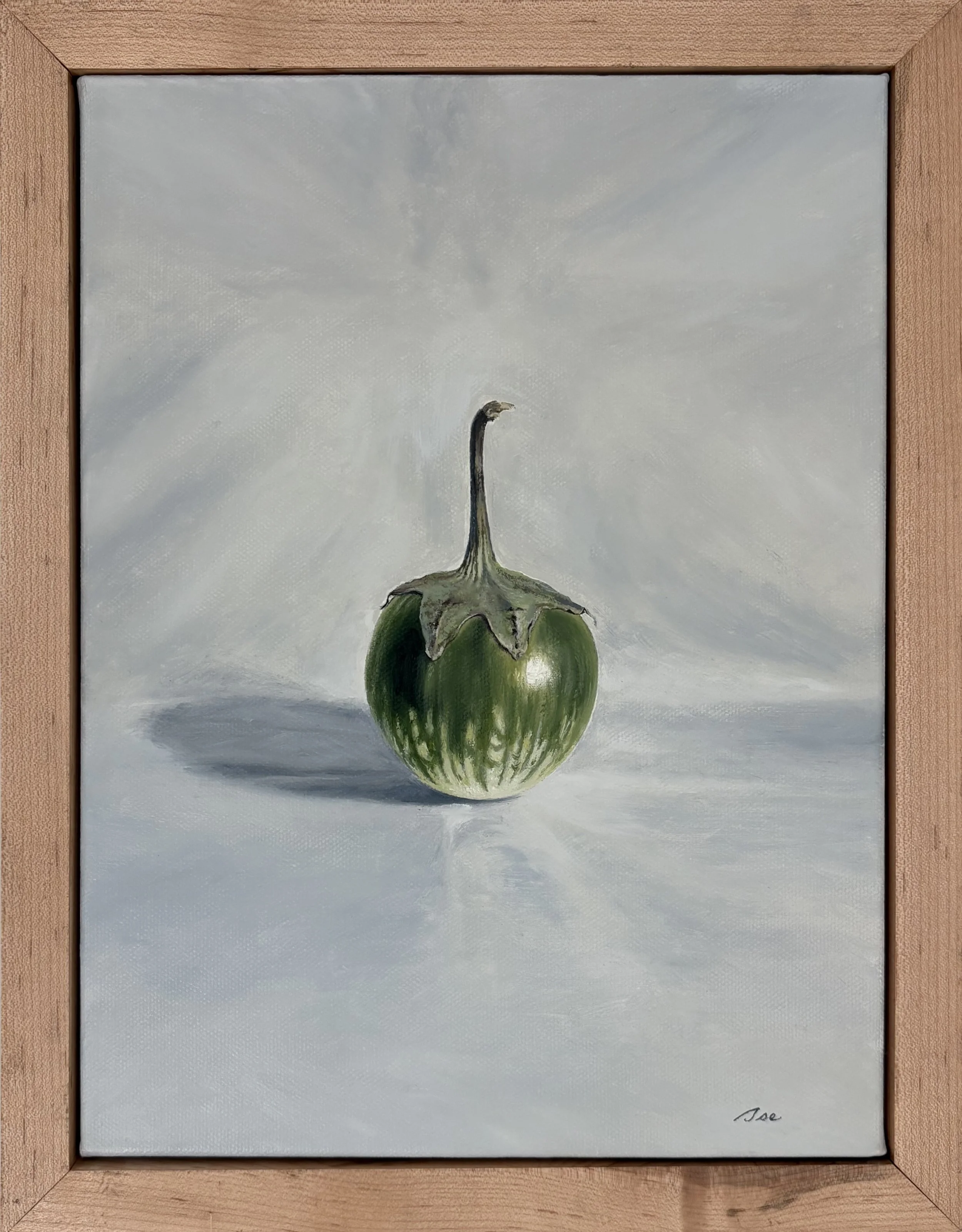 KERMIT EGGPLANT (2025), 
oil on canvas,
9 x 12 in