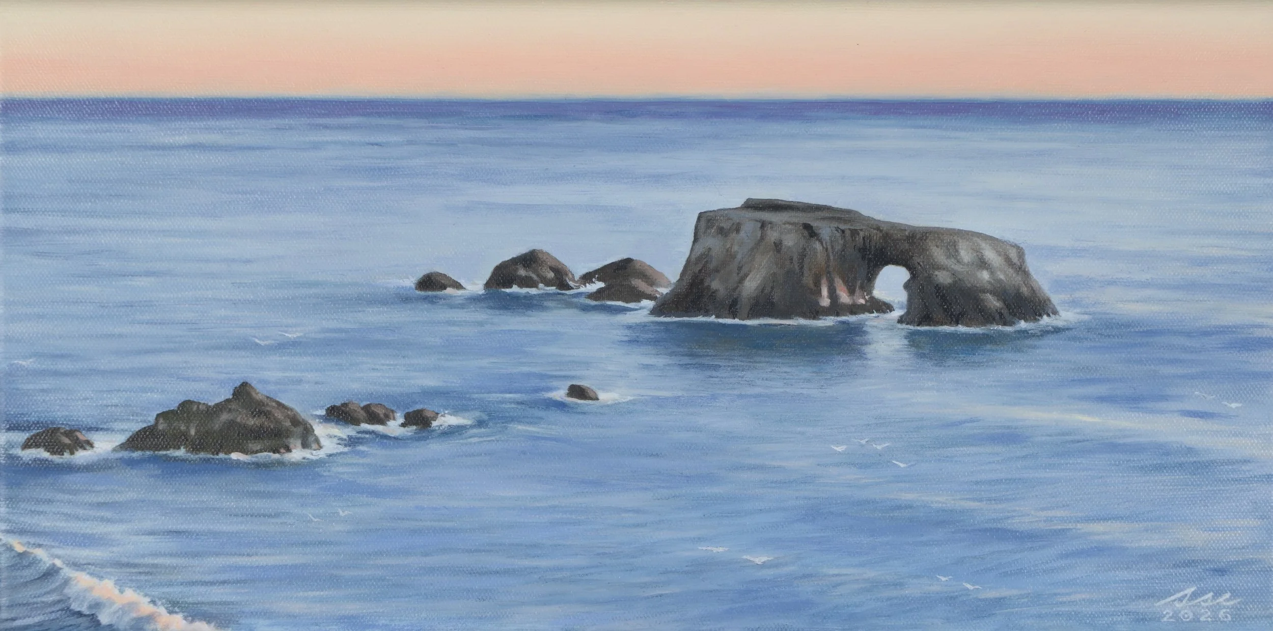 G.O.A.T. (2026), oil on canvas, 8x16 in