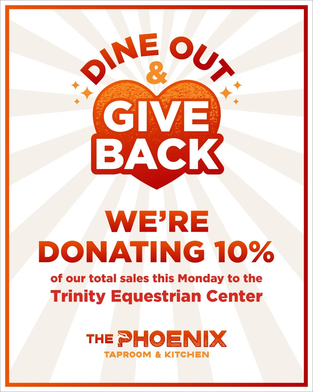 Dine Out Give Back with Trinity Equestrian Center