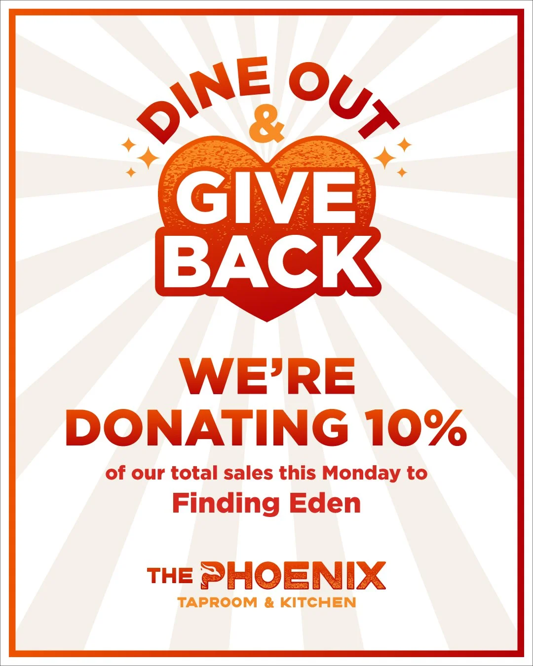Dine Out Give Back with Finding Eden Rescue