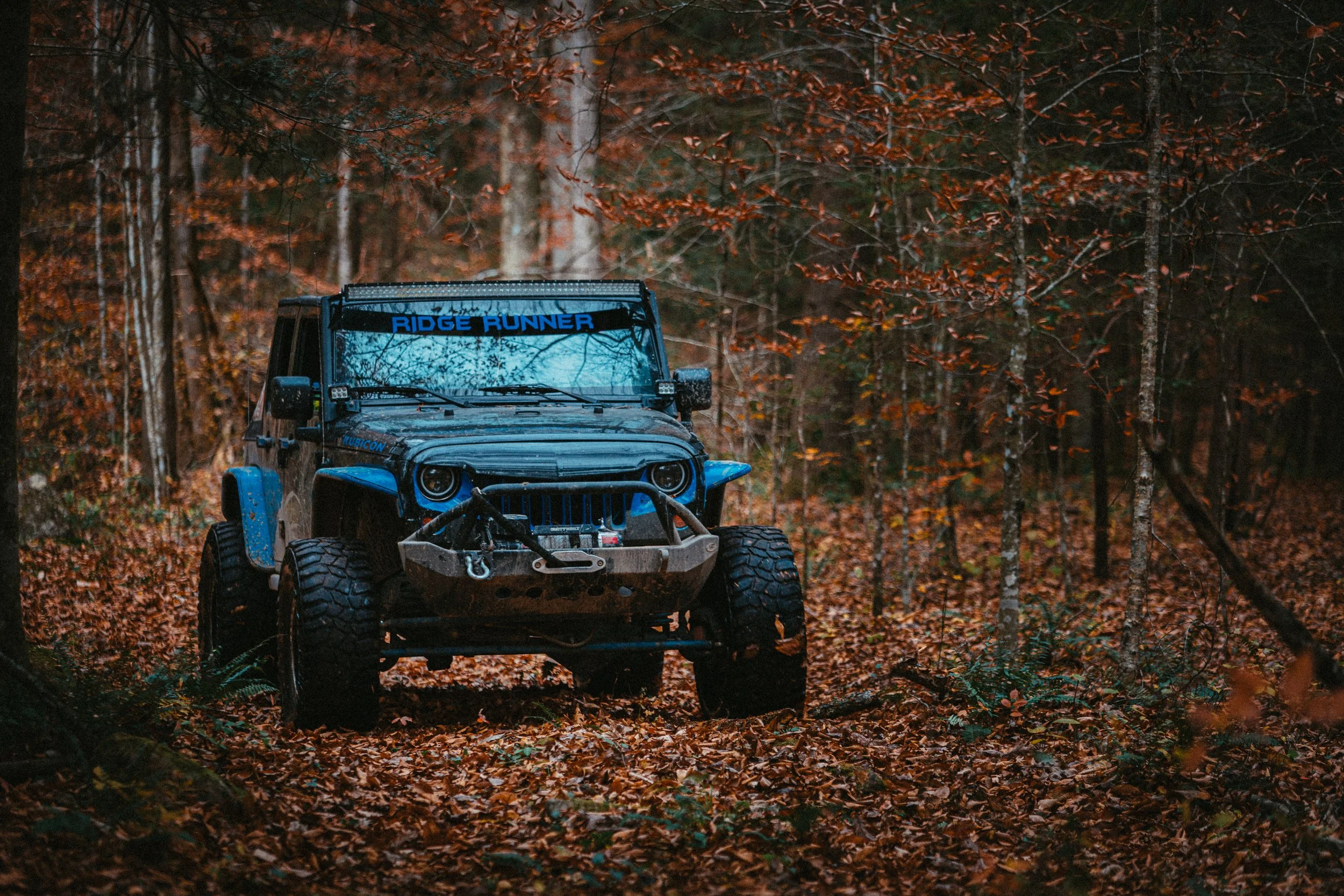 A Jeep on the trails at Coalmont OHV Park.
