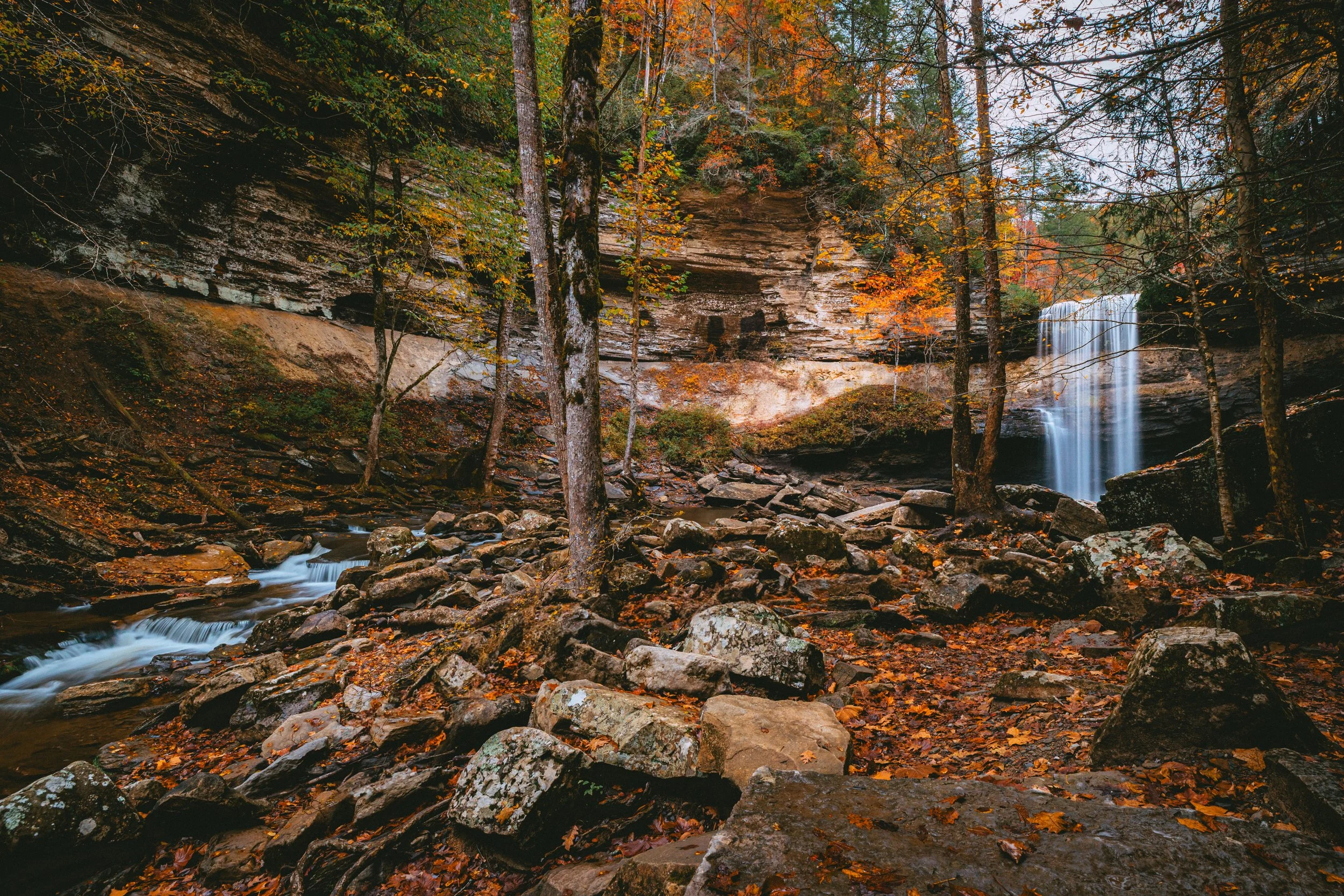 Greeter Falls in the Fall.