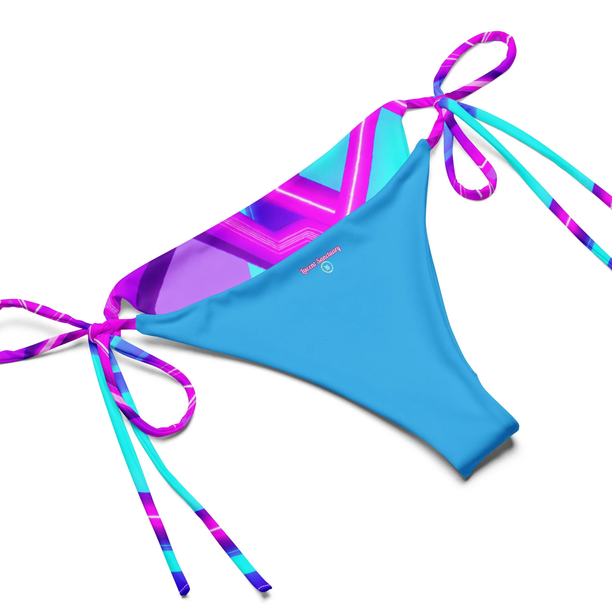 Lucent Sanctuary Electric Pulse Print String Bikini Set | Two-Piece Swimsuit