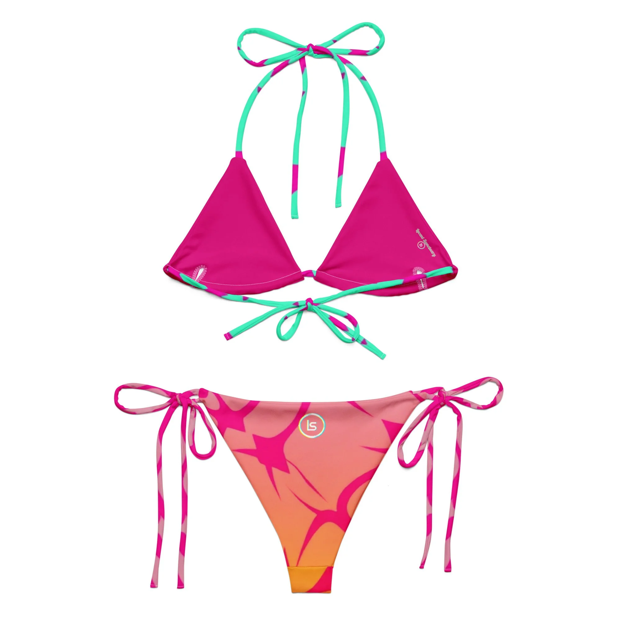 Lucent Sanctuary Chroma Ascent Print String Bikini Set | Two-Piece Swimsuit