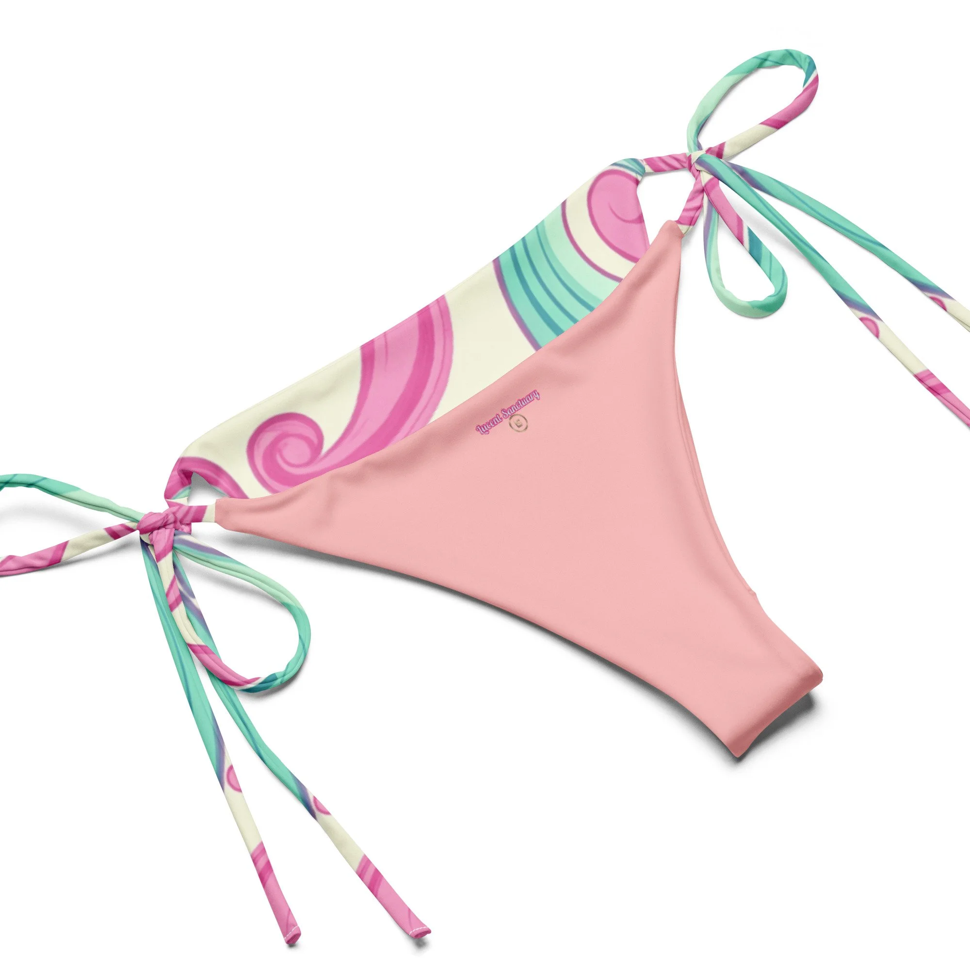 Lucent Sanctuary Pastel Splash Print String Bikini Set | Two-Piece Swimsuit