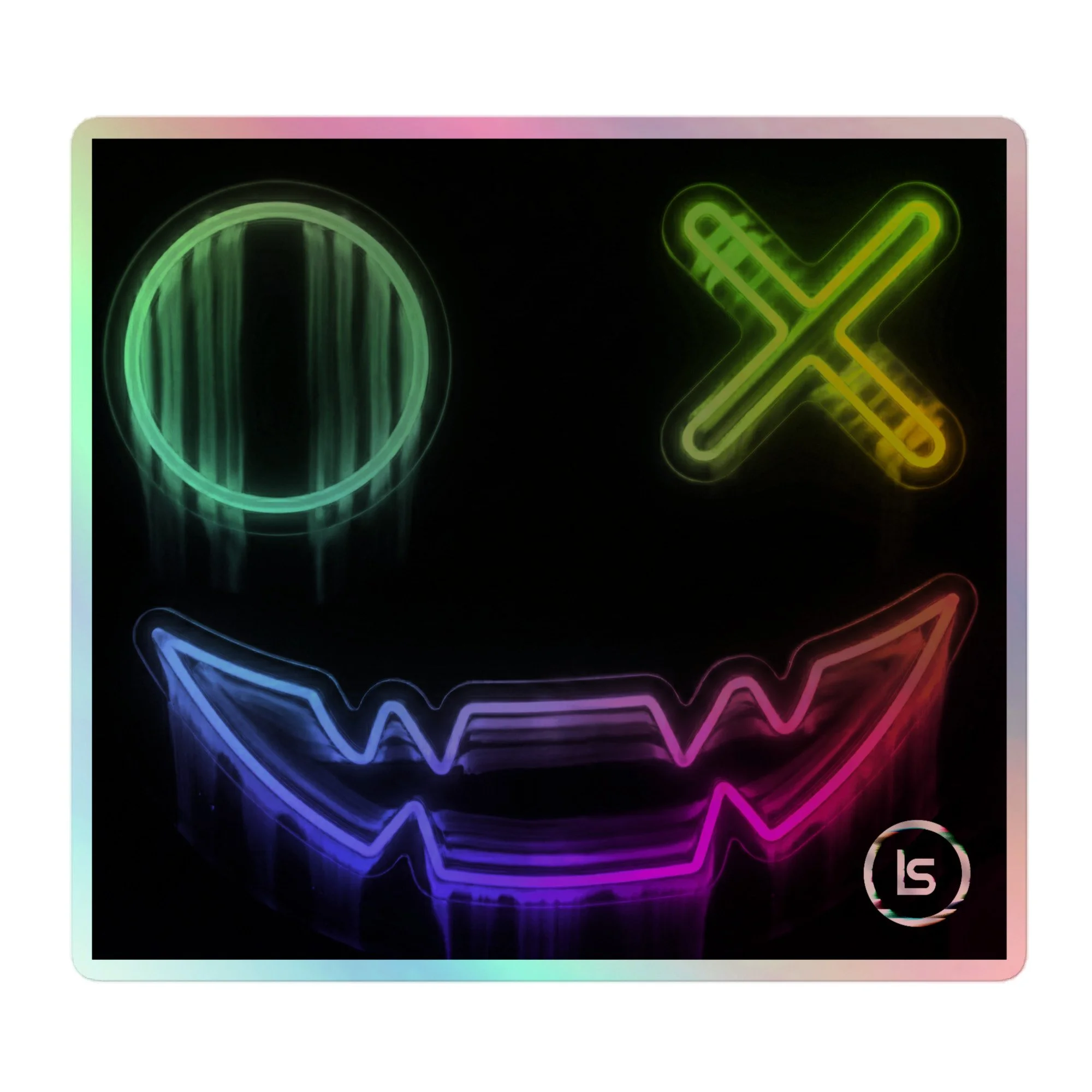 Lucent Sanctuary Holographic X's & O's Portrait Sticker | Alt Aesthetic Vinyl Decal
