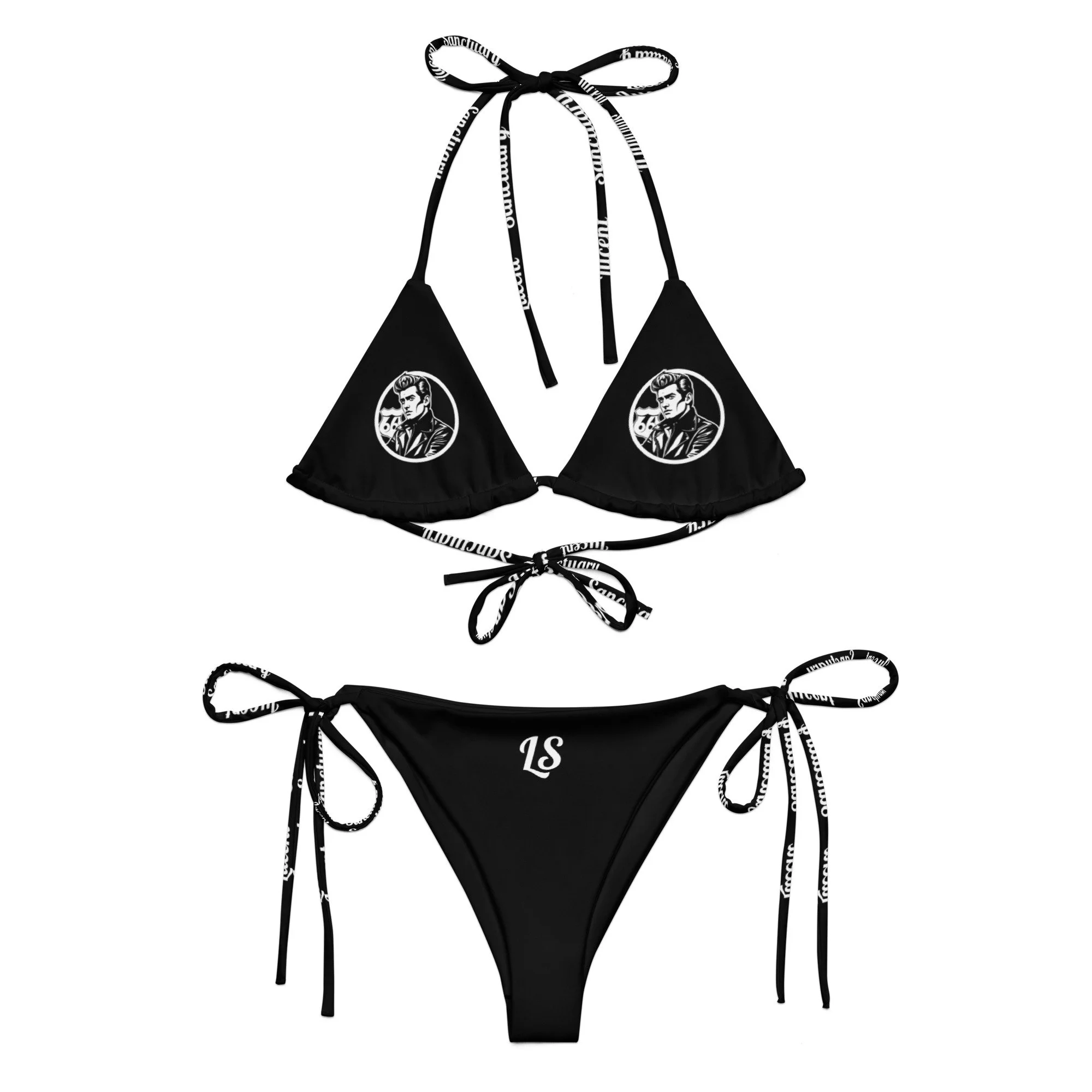 Lucent Sanctuary James Dean Print String Bikini Set | Two-Piece Swimsuit