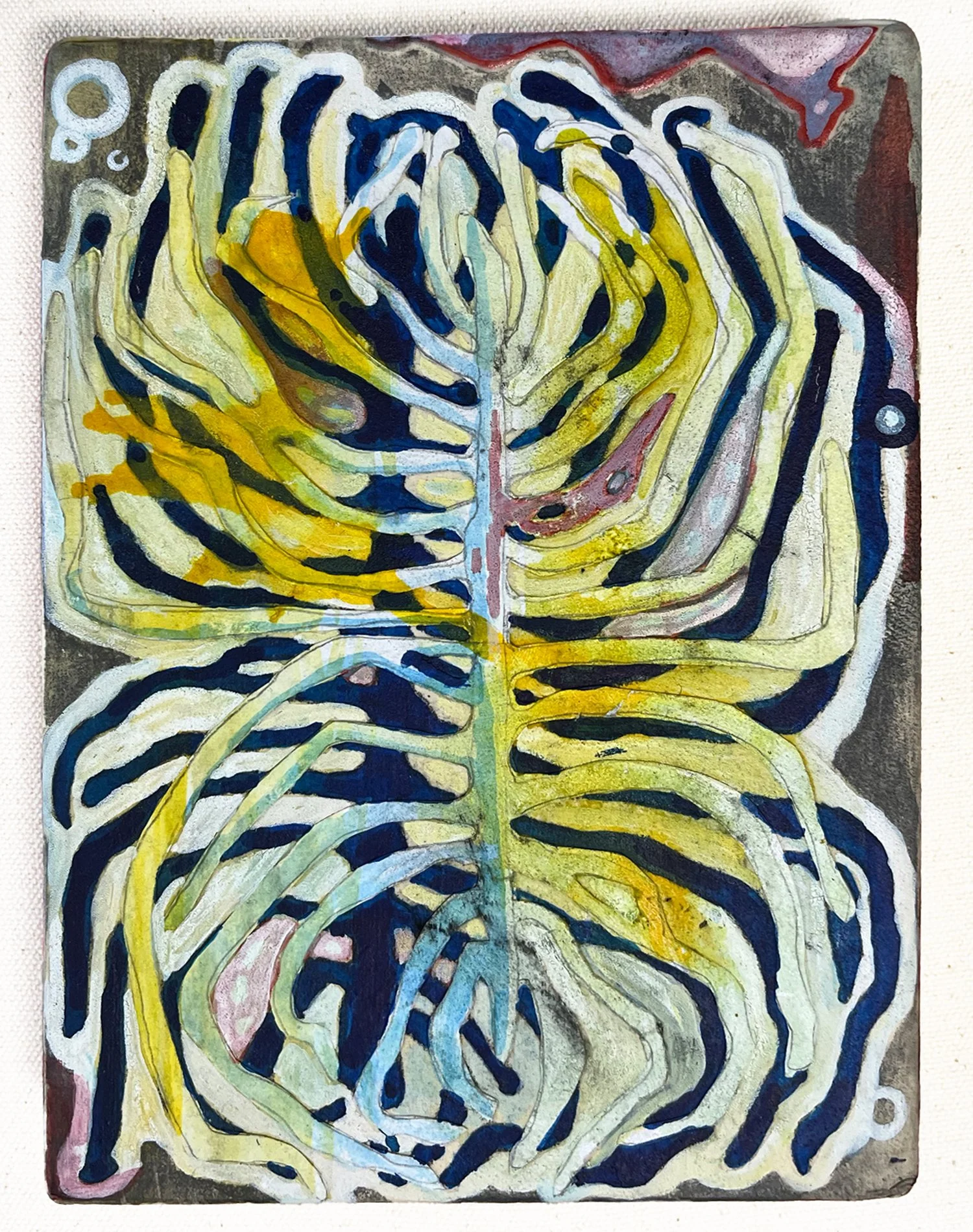 Untitled 24.
Acrylic ink, alcohol marker, graphite on paper.
7inx5in.
2024