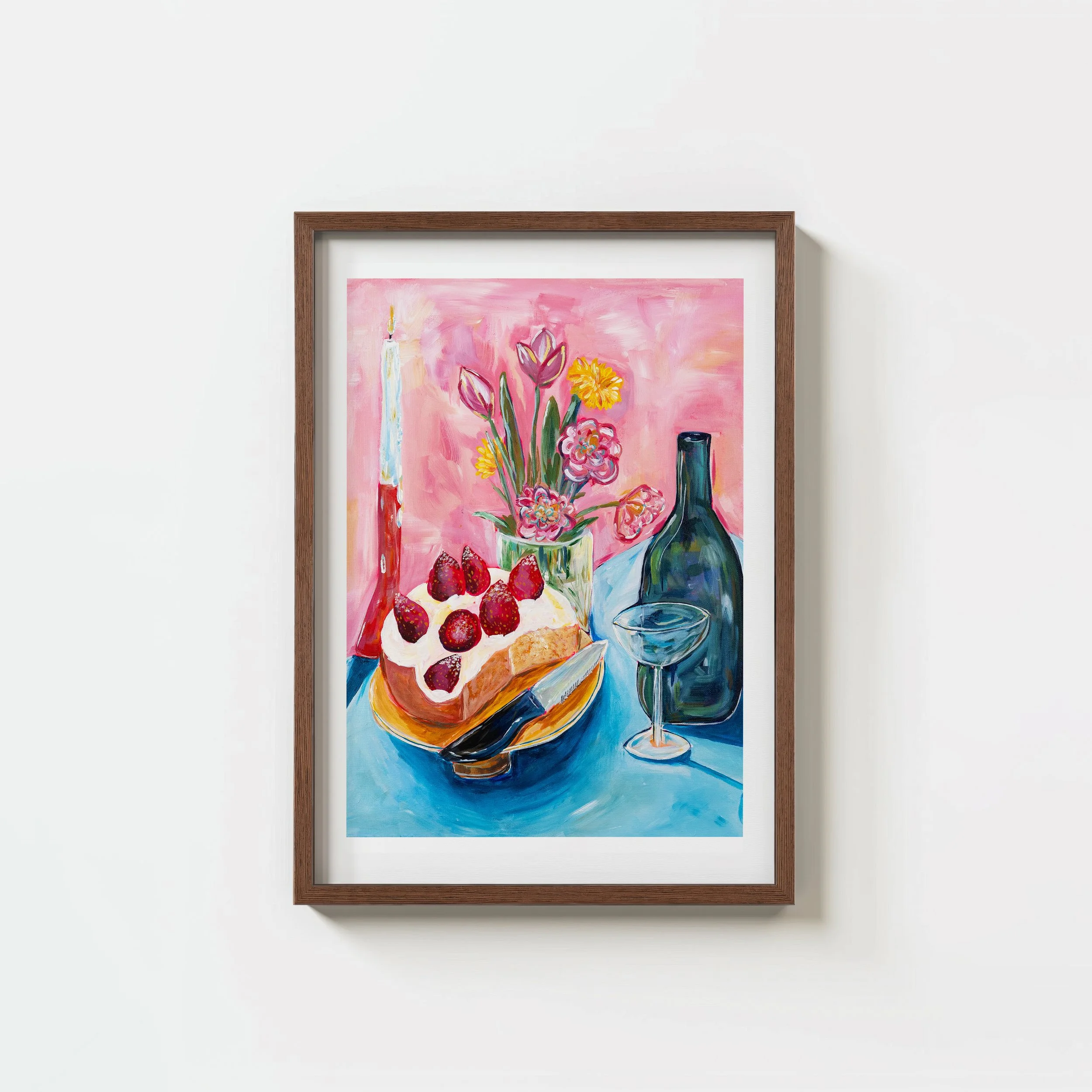 The Party Has Started Walnut Frame.jpg