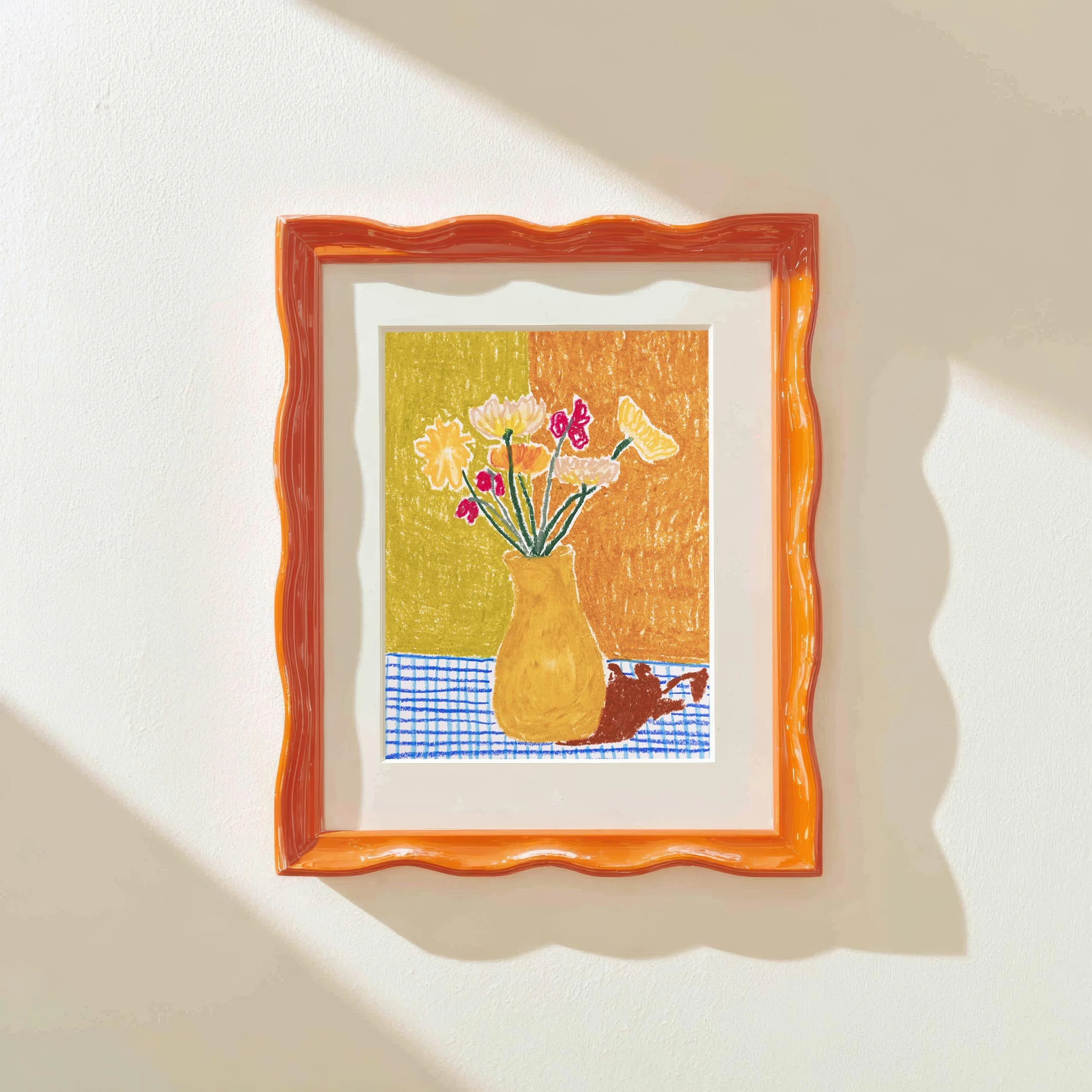 Poppies in a vase in frame.jpg