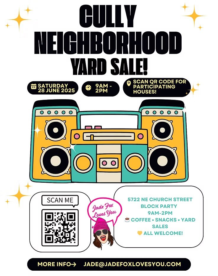 Cully Yard Sale Organized by Jade & Atlas Fox