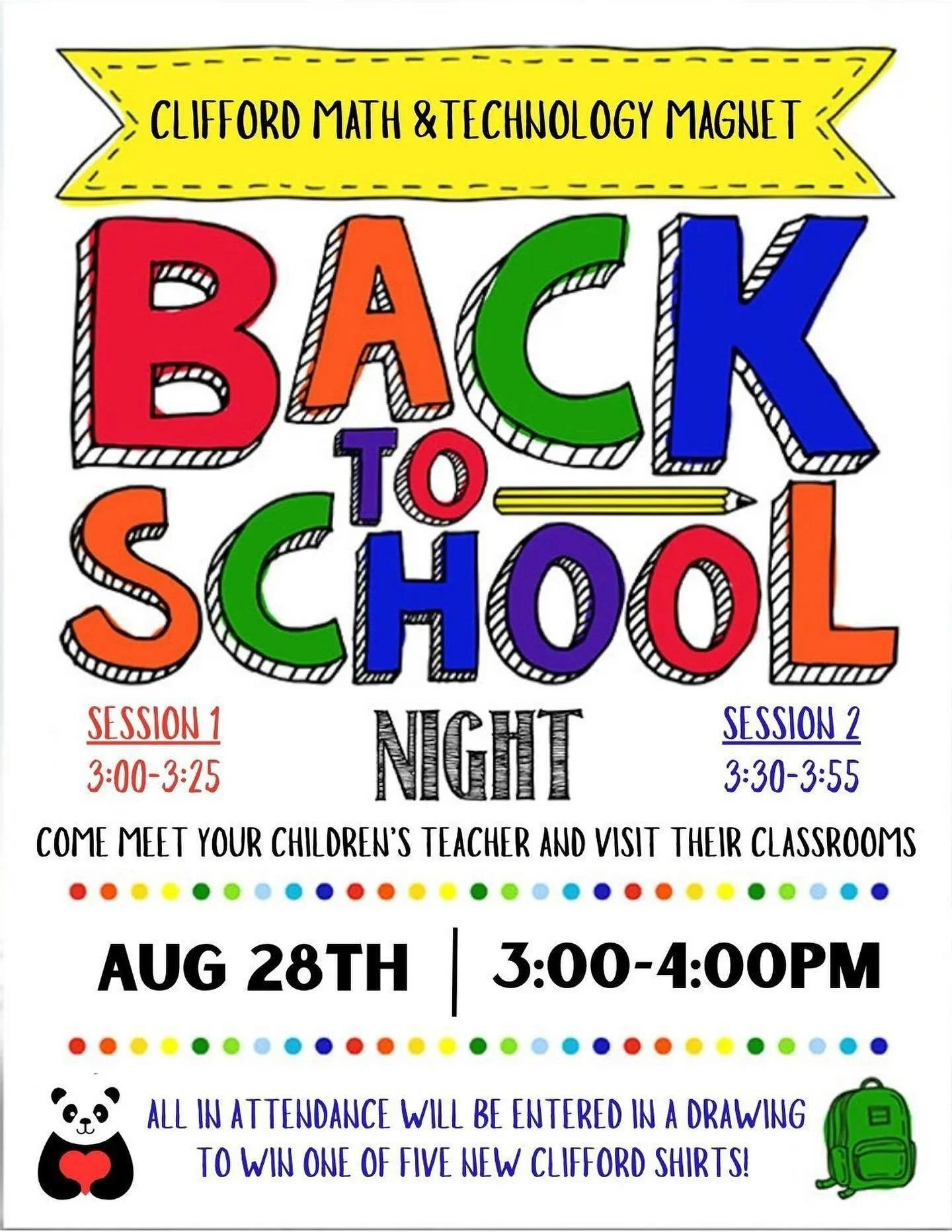 🎒 See you all tomorrow!! 🐼 🏫 ✏️