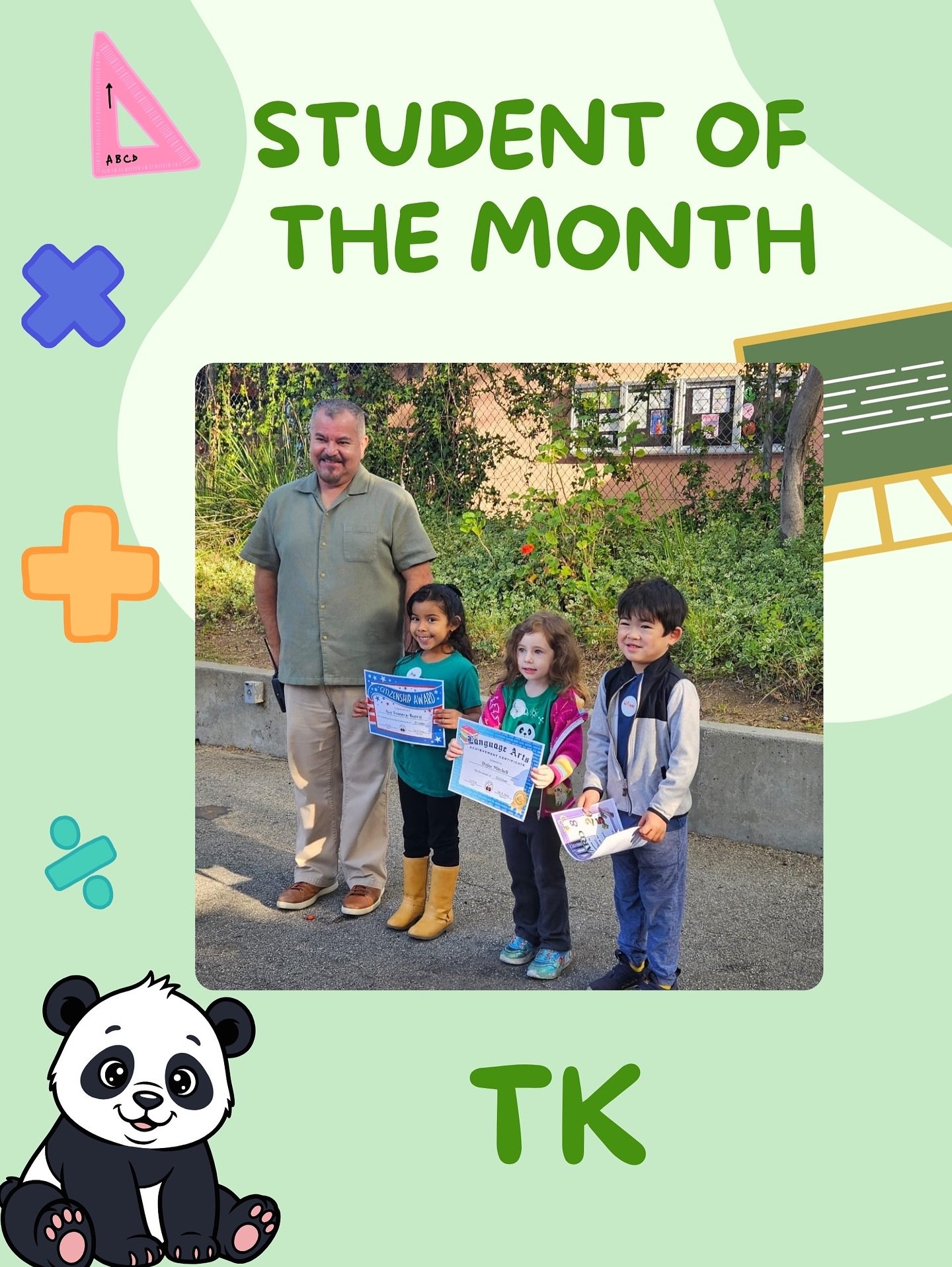 Celebrating our shining stars! 🌟👏
Student of the Month for TK - 5th Grade!
Your hard work, kindness, and curiosity inspire us every day 💚🐼📚 #FriendsofClifford #cliffordelementary