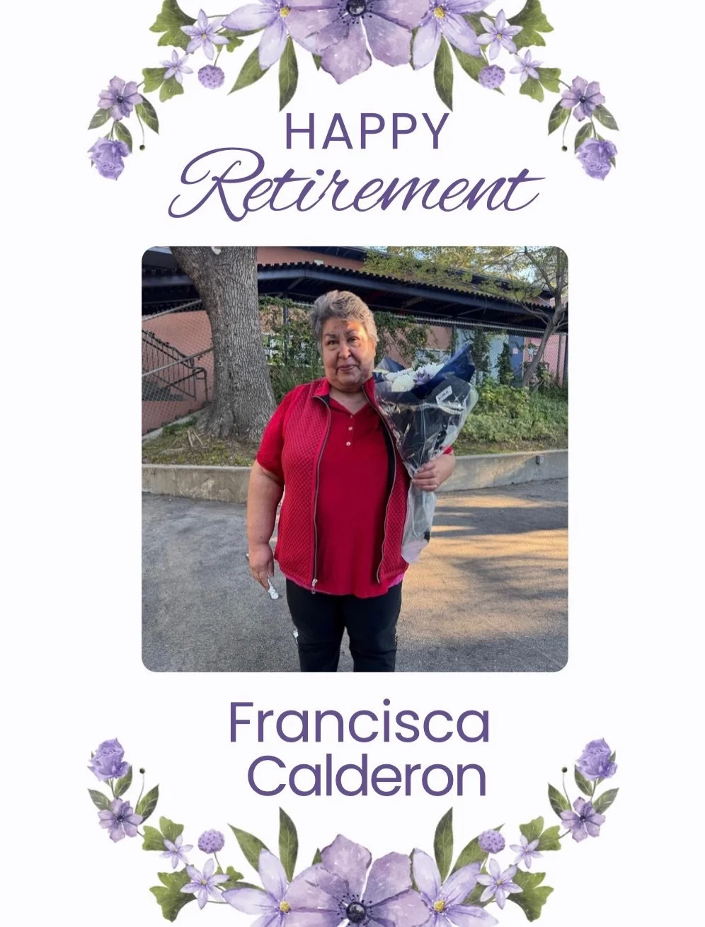 💐Congratulations to Ms. Calderon, our amazing lunch cafeteria staff at Clifford, on 31 years of service! Thank you for lovingly serving our kids lunch every single day and being such a special part of our school family. Wishing you a happy and well 