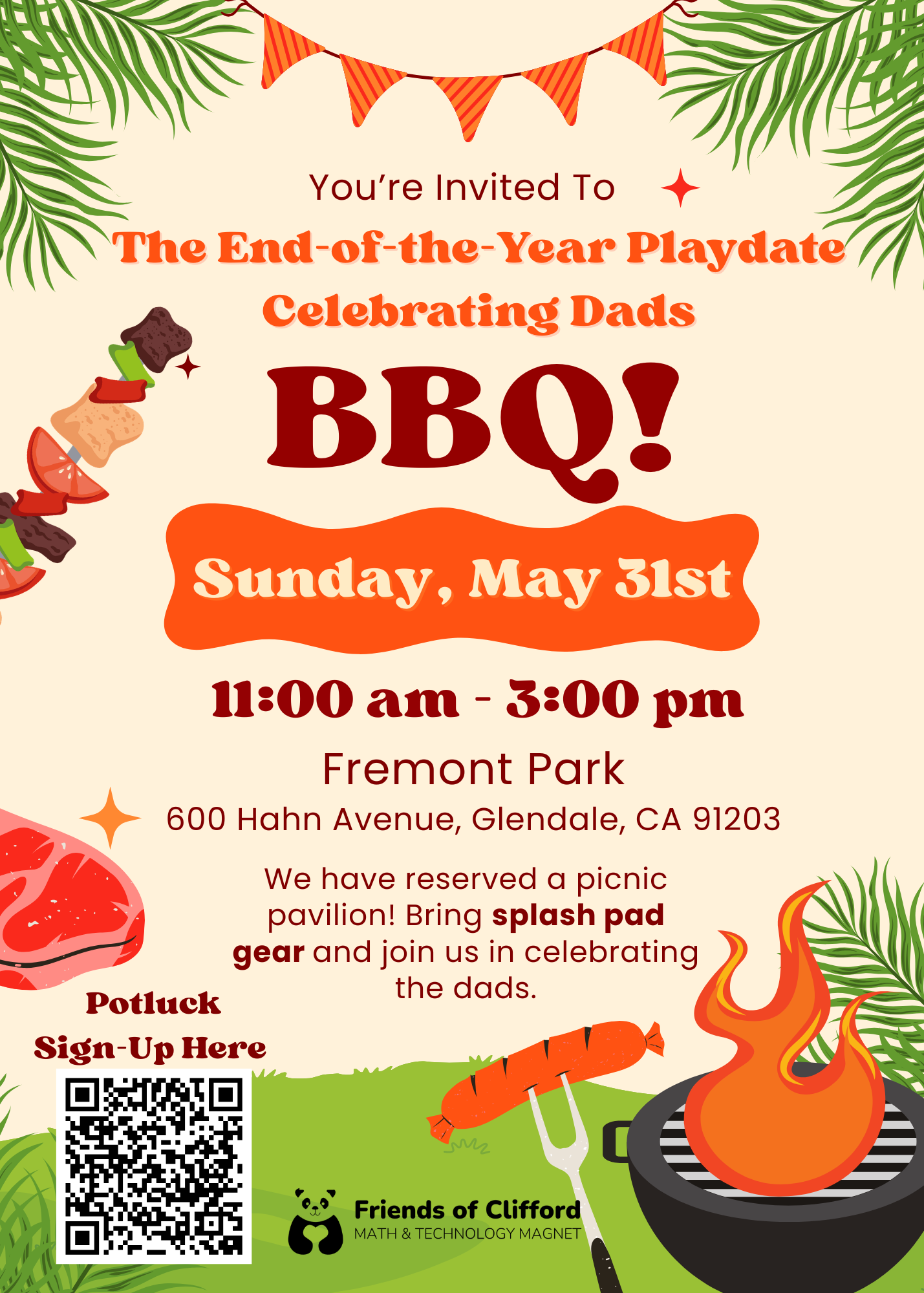 End-of-the-year BBQ Playdate Celebrating Dads