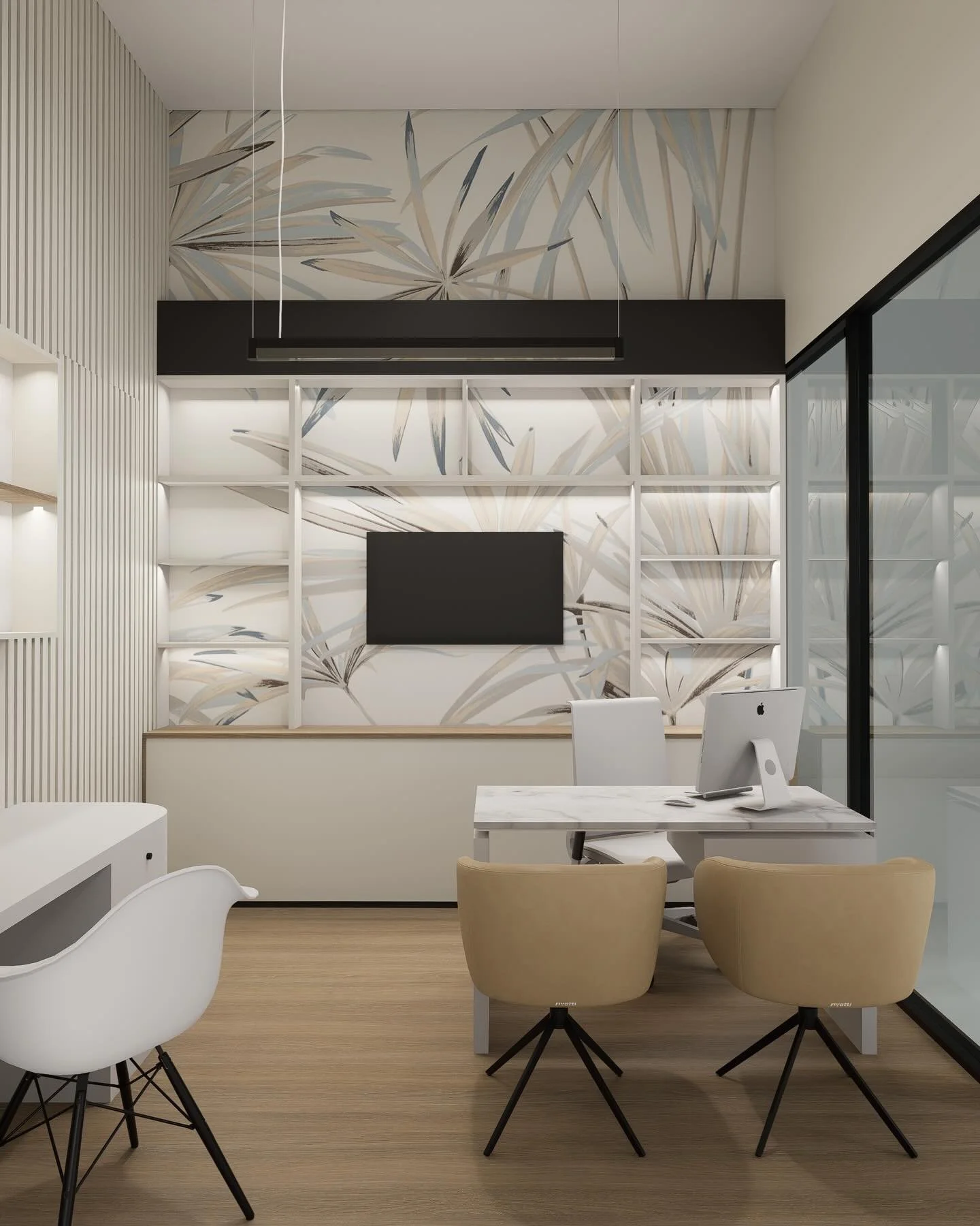 Render -&gt; realidad 💛✨
No hab&iacute;a publicado este lindo trabajito que ya instalamos hace un tiempito! Tuvo sus retos, malentendidos y modificaciones como siempre en todo!! Pero lo m&aacute;s importante es que la clienta quedo feliz y satisfech