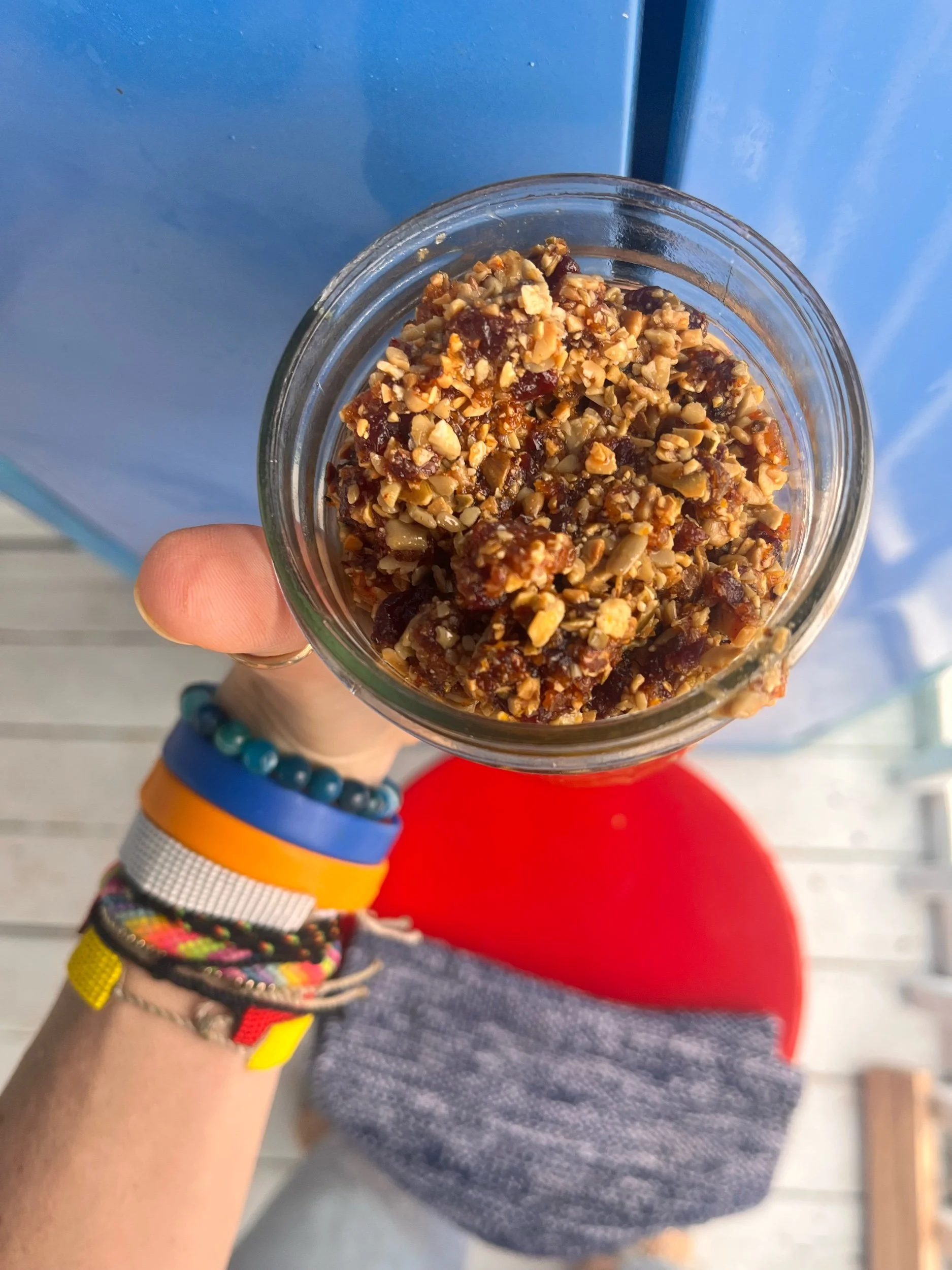 cherry & almond salsa macha