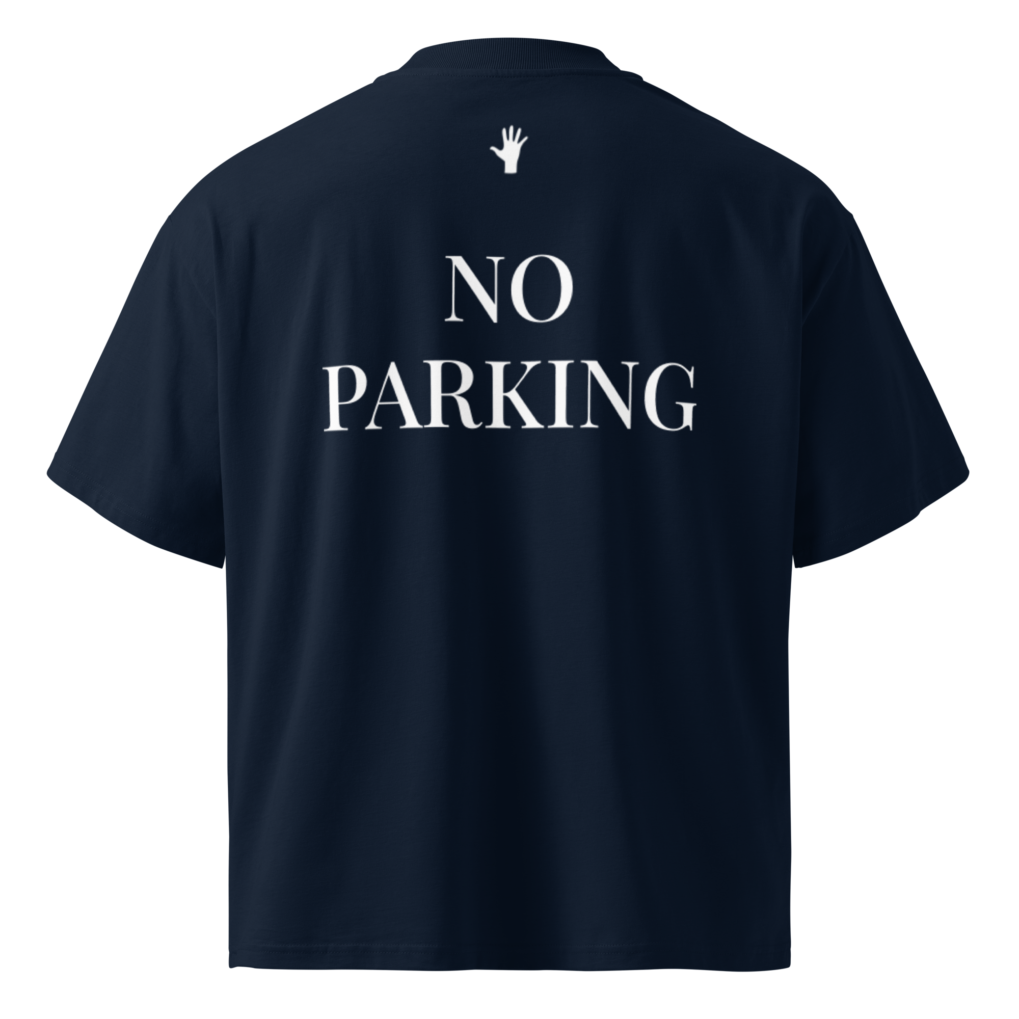 unisex-organic-oversized-high-neck-blaster-2.0-t-shirt-french-navy-back-6ab40b0bac60f.png