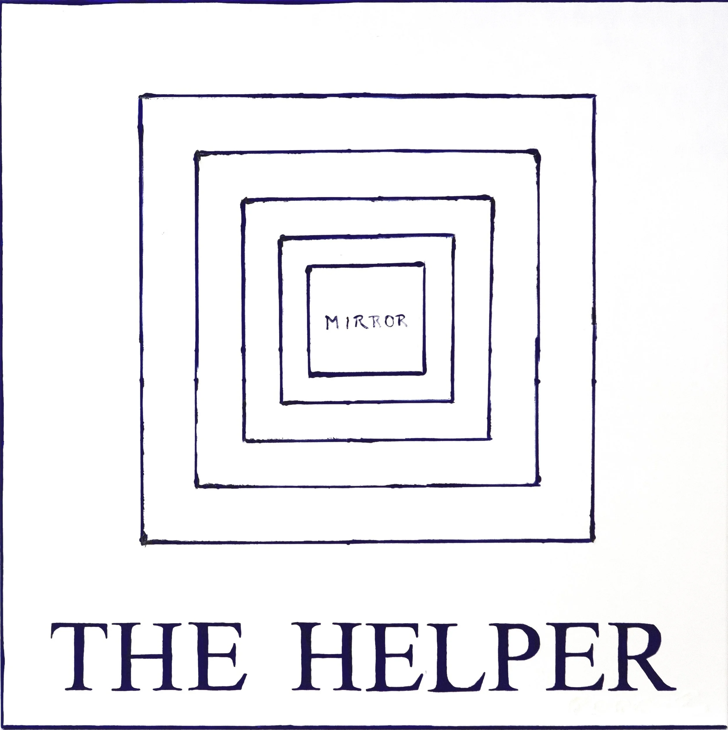 THE HELPER  - acrylic on canvas (100x100 cm)