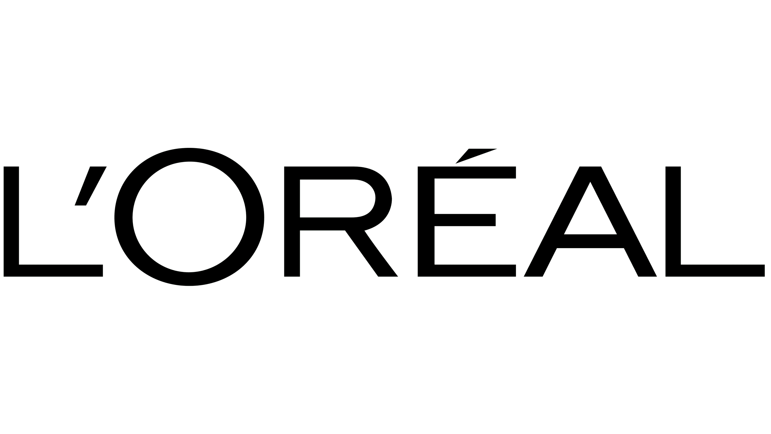 L’Oréal logo in bold thin font. Pence Talent collaborates with beauty brands like L’Oréal on creator talent and influencer campaigns.