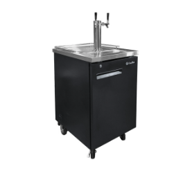 Kegerator with dual taps on wheels
